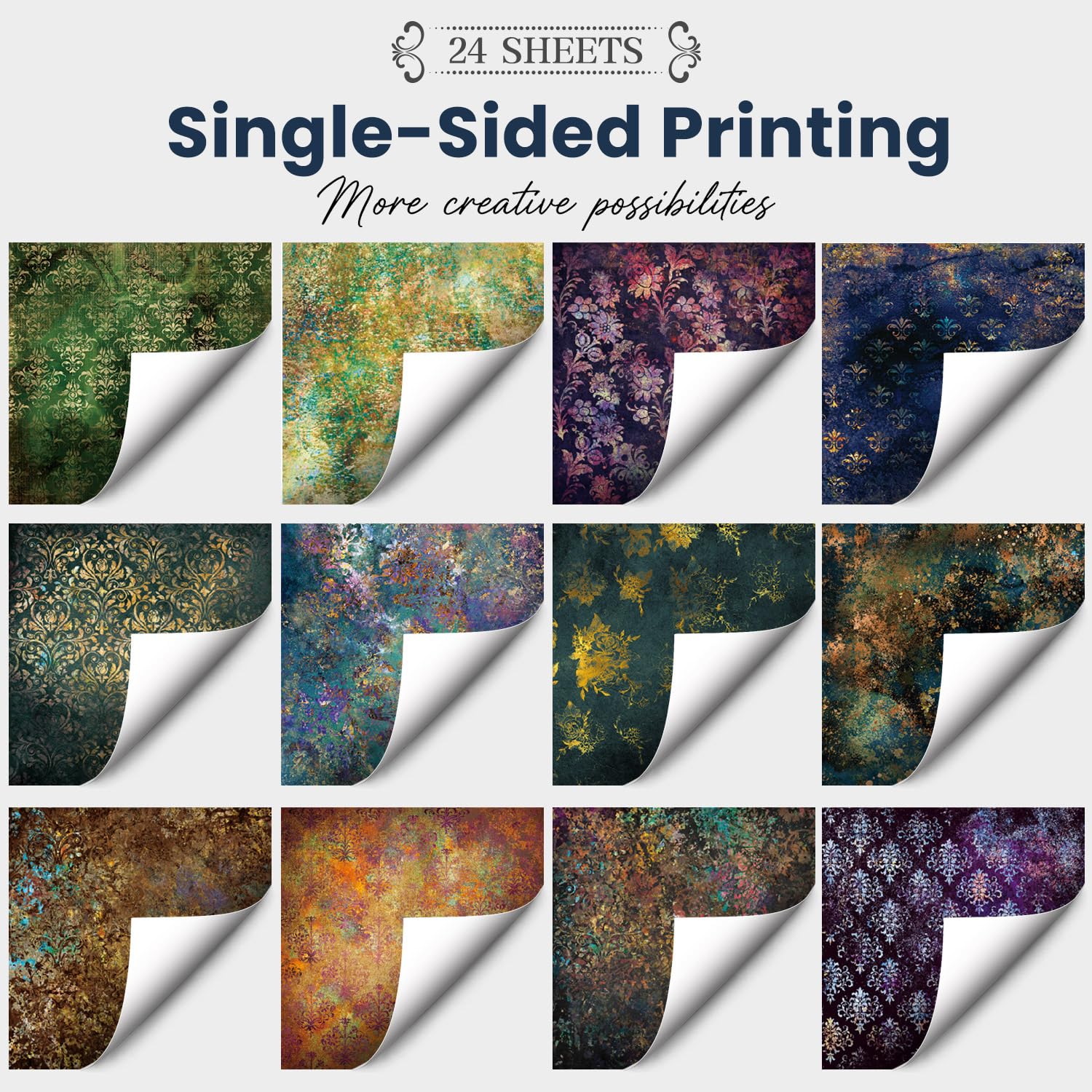 Vintage Scrapbook Paper Pad - 24 Sheets -6 Vintage Scrapbook Paper Pad - 24 Sheets -6