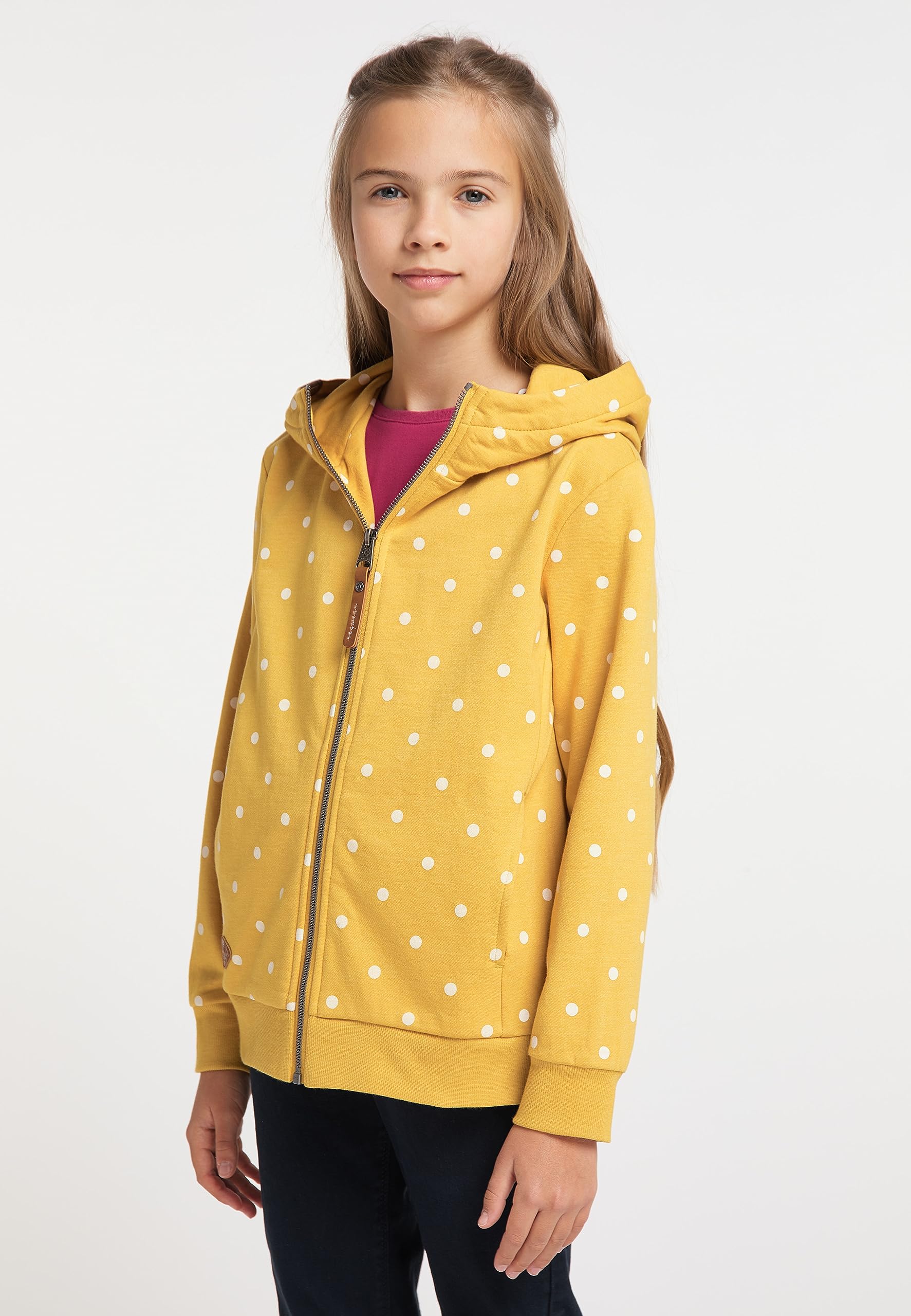 Ragwear Mädchen Sweatjacke AGNESKA DOTS mit Kapuze und Reißverschluss