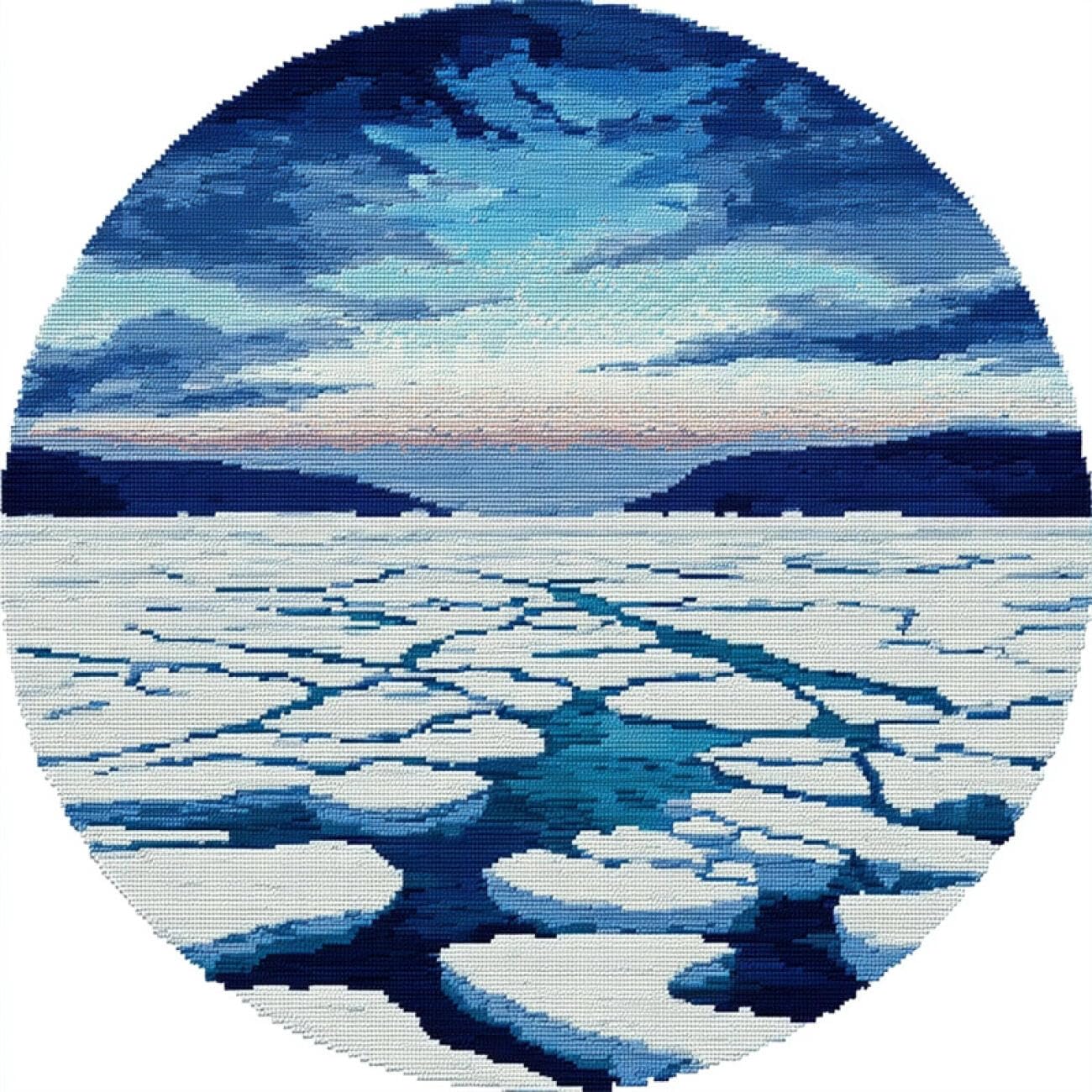 Kitquiver Tapestry Kits for Adults Winter Lakes 100x100cm