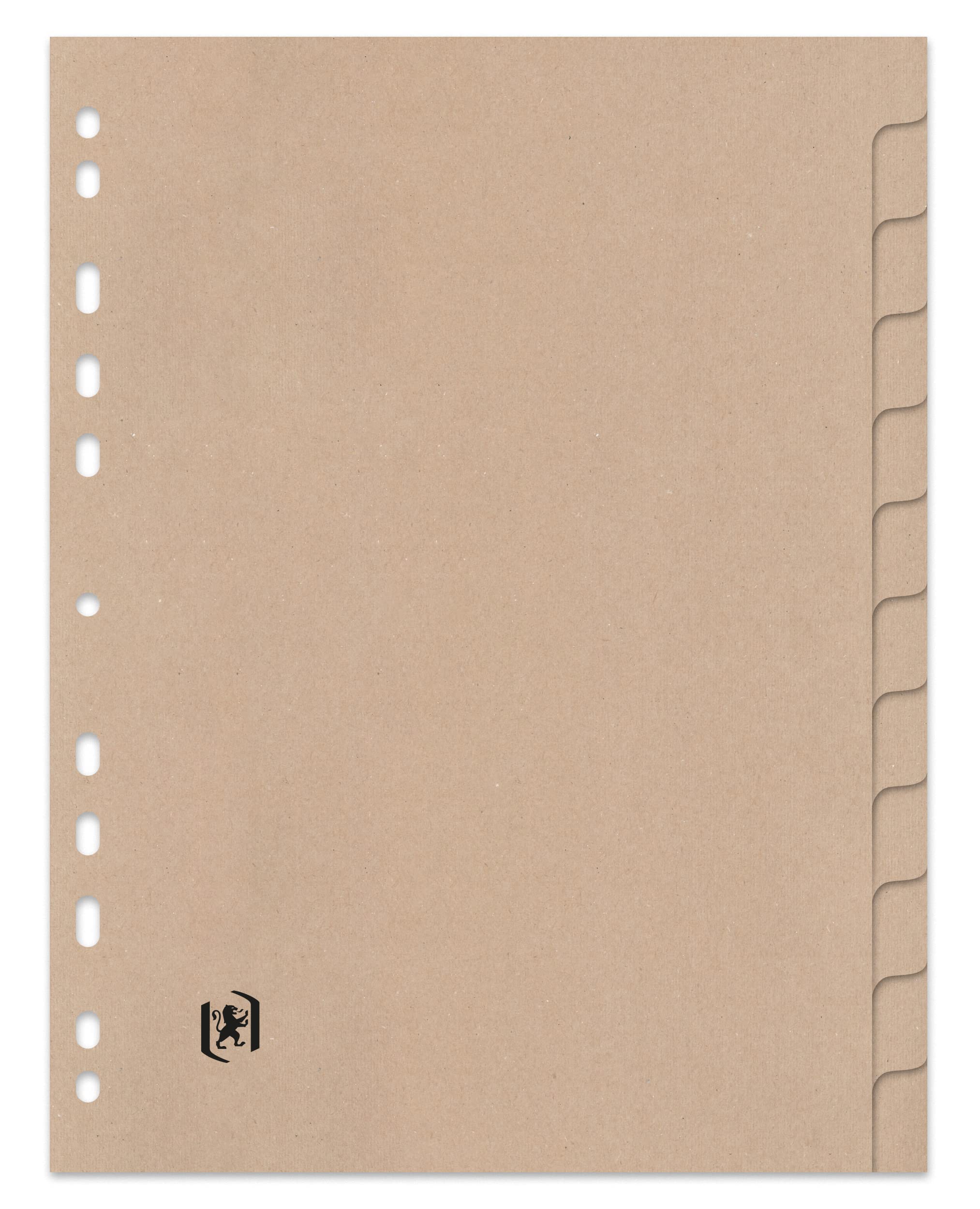 Original Falken 10er Pack Vegan-Ordner Pure Raw. Made in Germany. 8 cm breit DIN A4 Grau Aktenordner & Oxford Touareg Register, DIN A4, Recycling-Karton, 12 Taben, beige