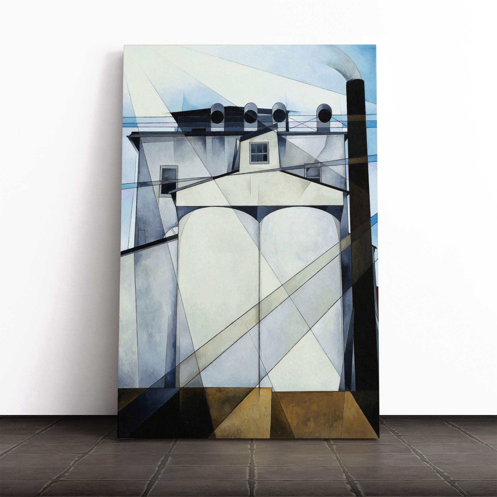 Charles Demuth My Egypt Canvas Print | Gallery Wrapped 30mm Frame Wall Art | 24x16 inches | Ready to Hang | Modern Picture | Living Room Bedroom Lounge Office