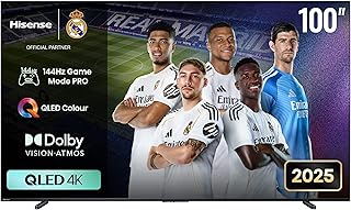 Hisense 100-Inch 4K QLED Smart TV – Best for Home Theater & Gaming | 144 Hz Game Mode