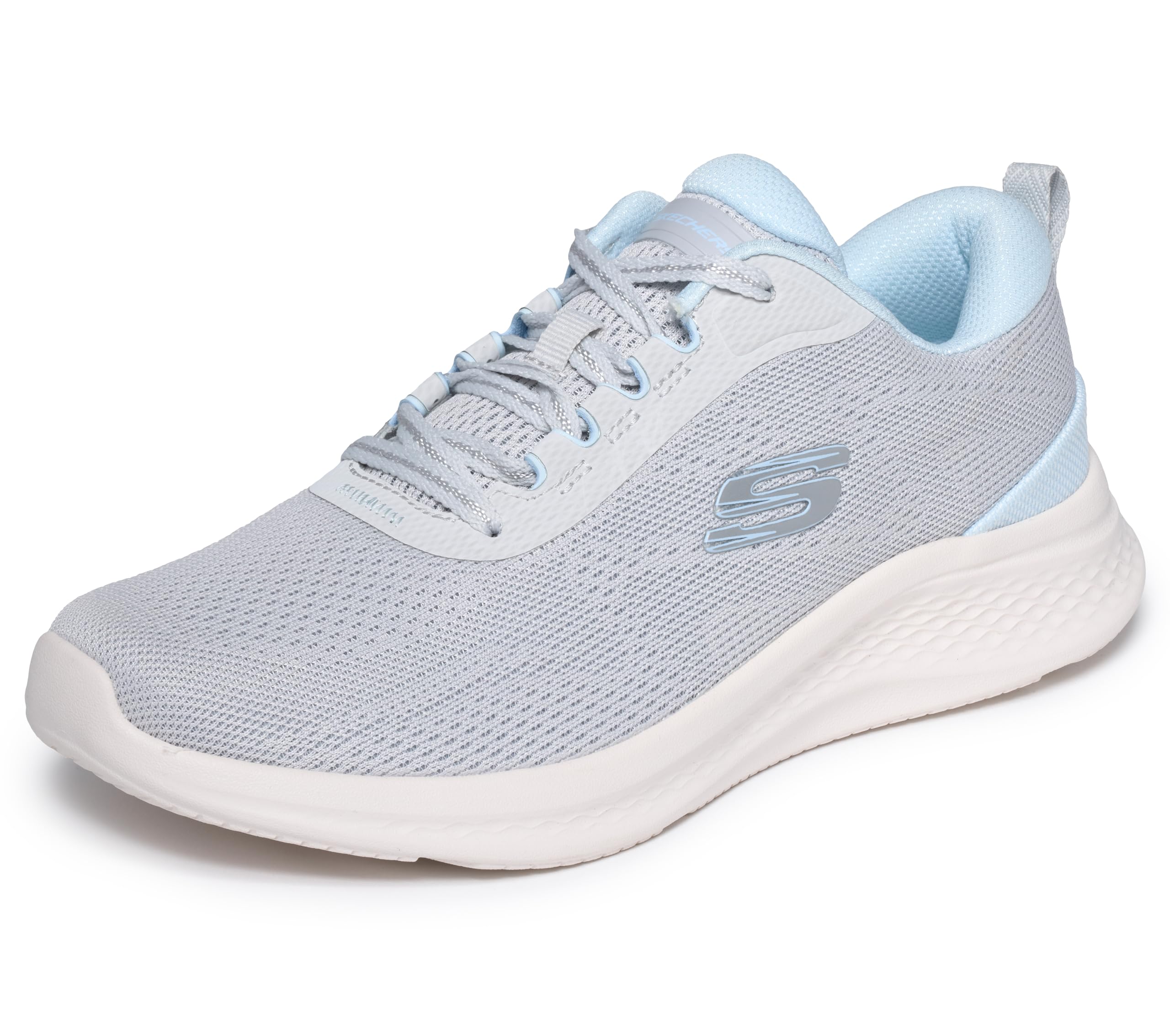Skechers Women's Skech-Lite Pro 2.0 Everyday Pace Trainers, Gray Mesh/Lt Blue Trim, 5.5 UK