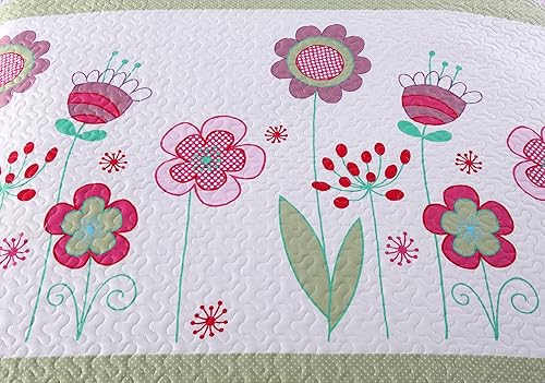 Miniatura 5 de MarCielo Colcha de cobertor 2 unidades de cobijas para adolescentes y niñas Ropa de cama tamaño individual completo diseño de flores violetas