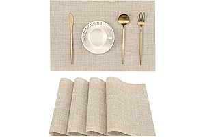 Beige Dining Table Mats Set of 4