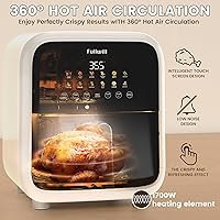 Vista 3 de Fullwill Freidora de aire con ventana visible, 7.5 cuartos de galón, freidora de aire multifunción 12 en 1, asar, hornear, deshidratar, papas