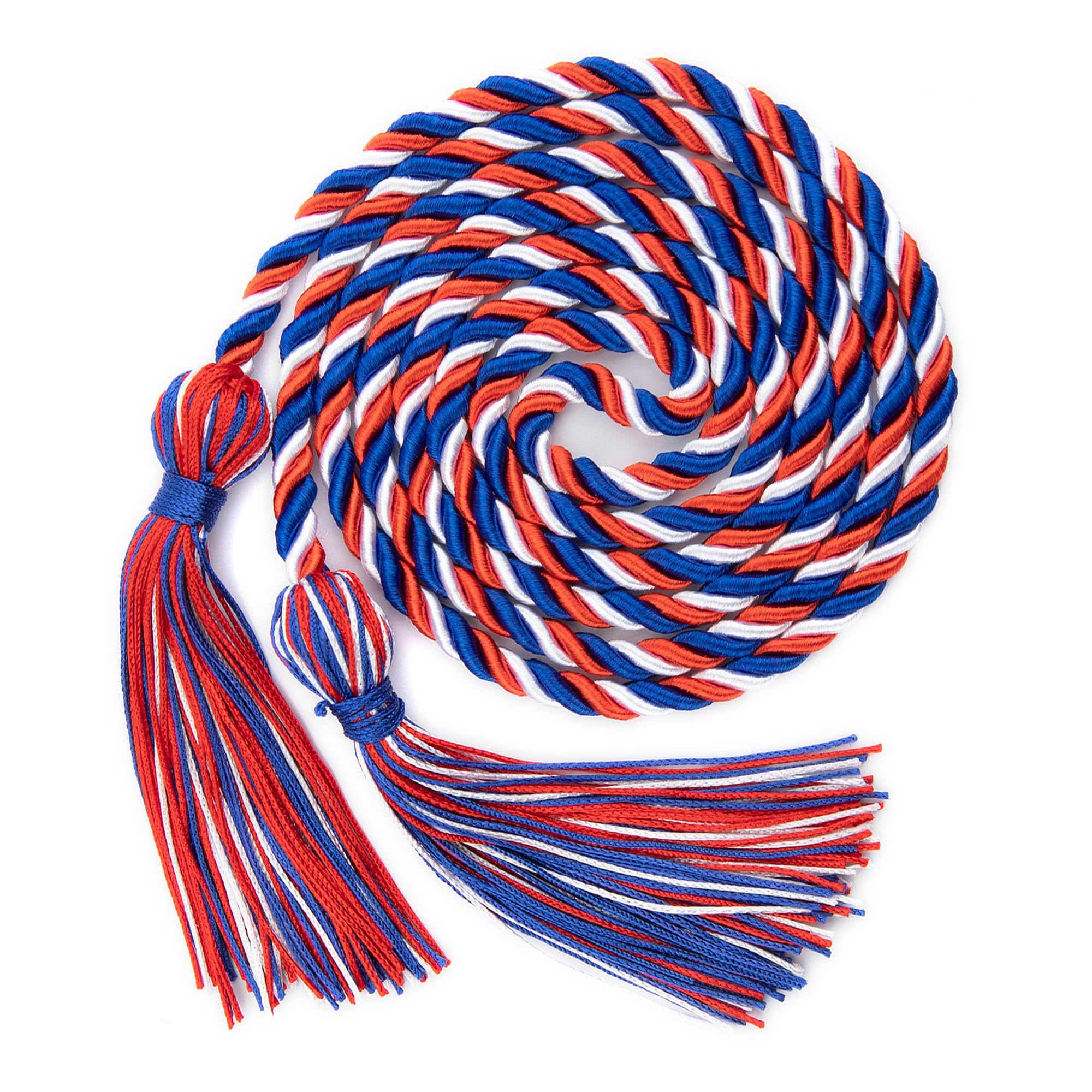 Graduation Honor Cords, Blue Red White Honor Cords, 2026 Graduation Cords with Tassel, Grad Cords, 67" Long Braided Cords for Bachelor Gown Graduation Decorations for Student Master Doctoral