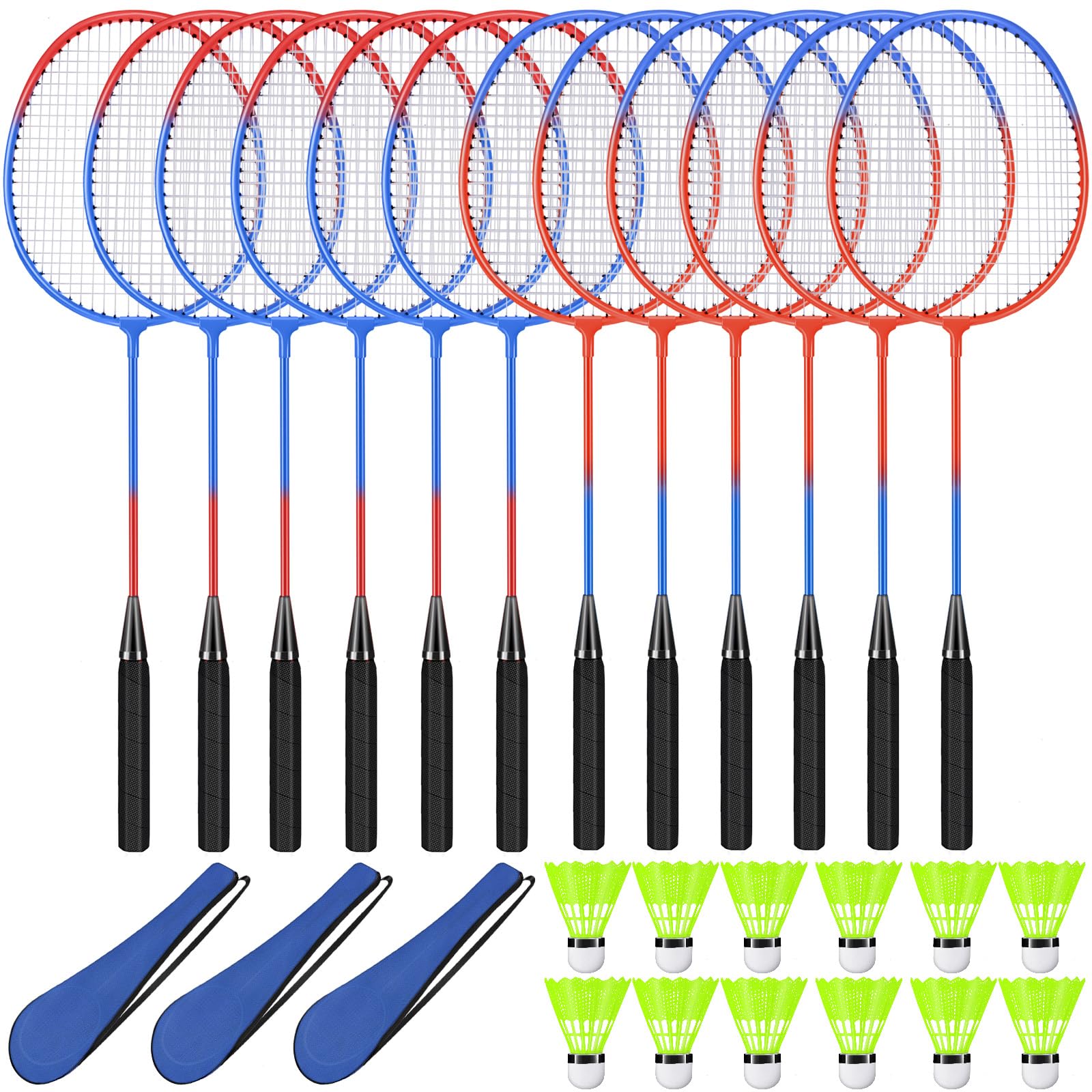 12 Pc Badminton Racket Set