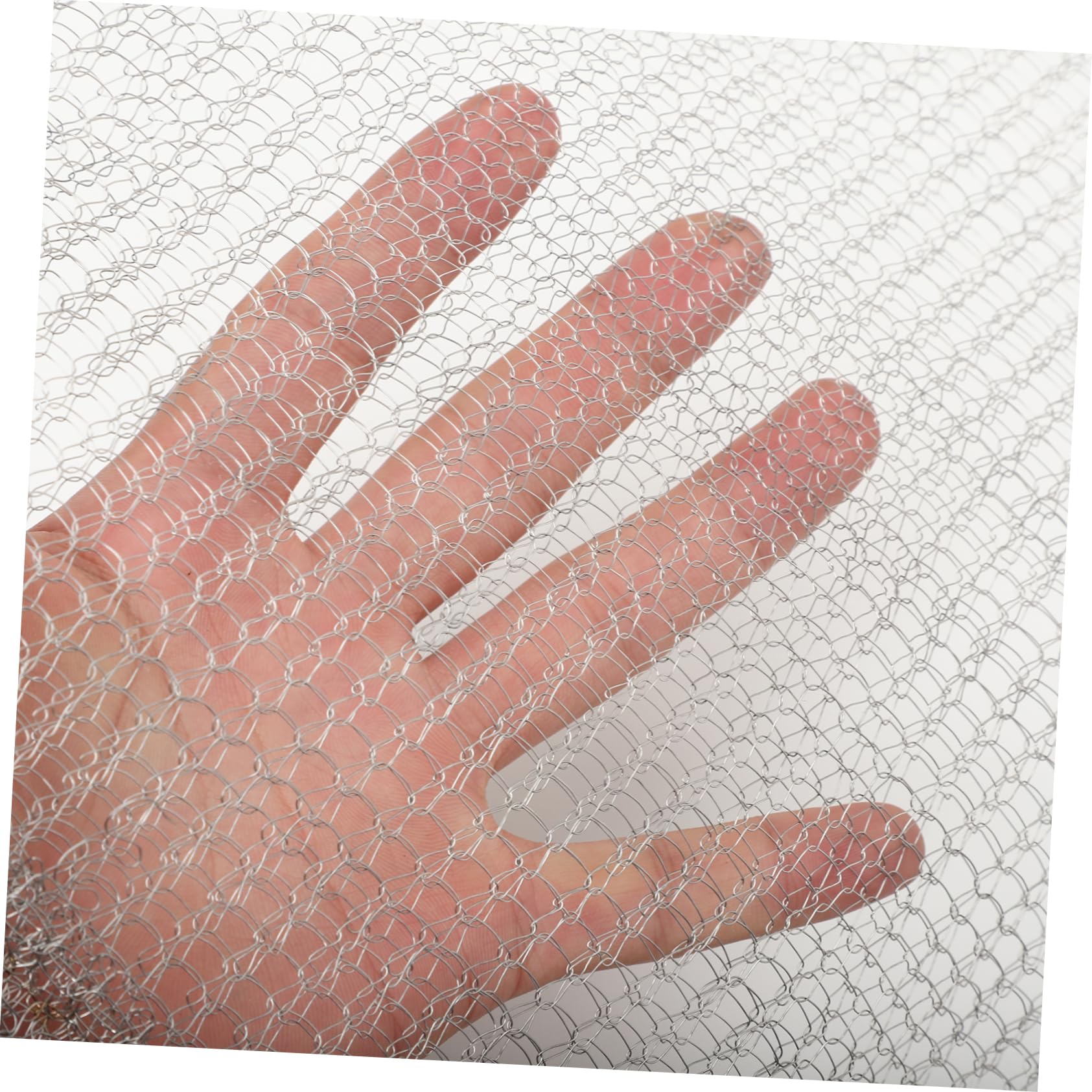 Toyvian Filet de Protection en Acier Inoxydable 3 Pièces Argenté