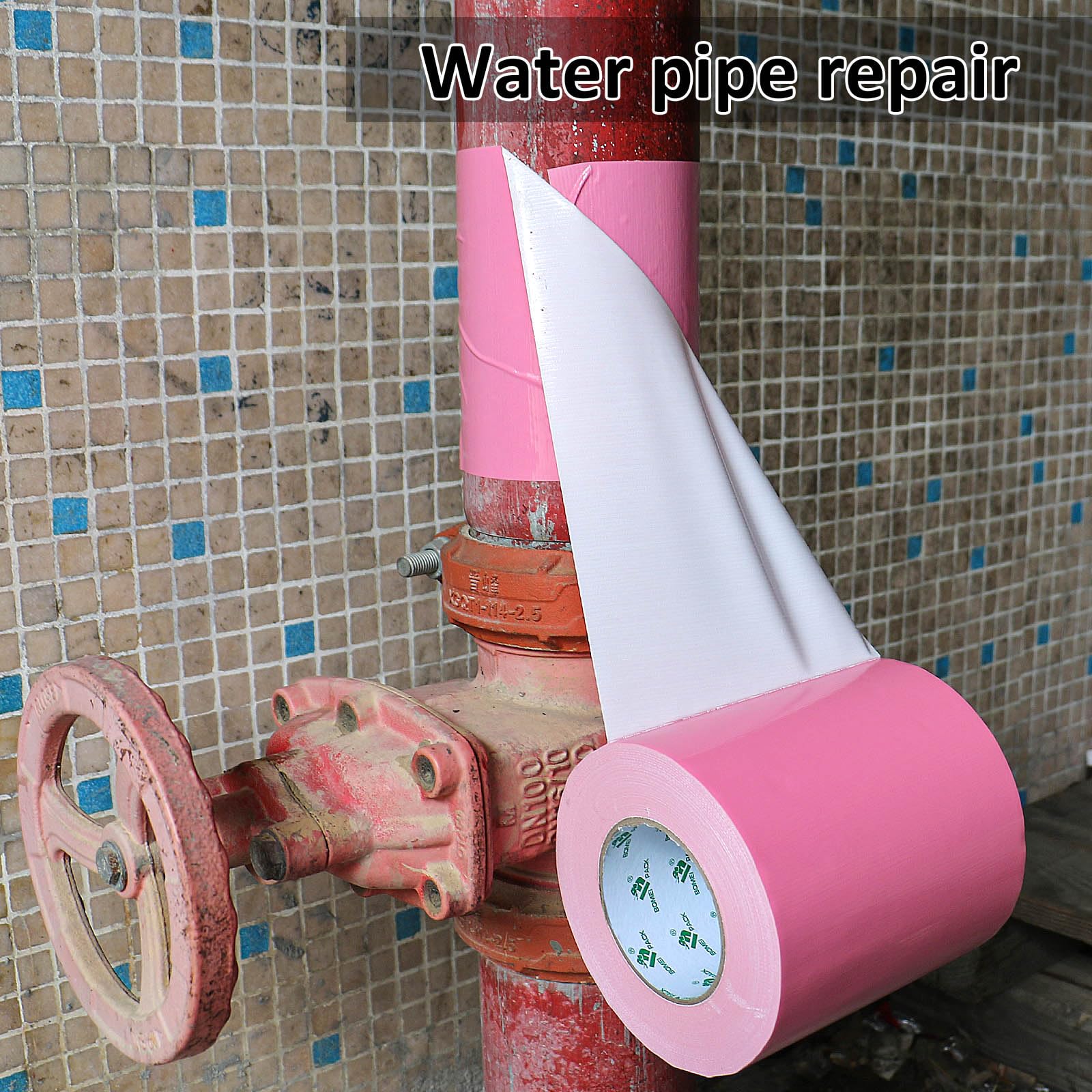 BOMEI PACK Cinta adhesiva de tela rosa de 150 mm x 50 m, reforzada, resistente al agua, cinta adhesiva resistente para fijar reparaciones, manualidades, etiquetado, cajas de sellado para trabajos en