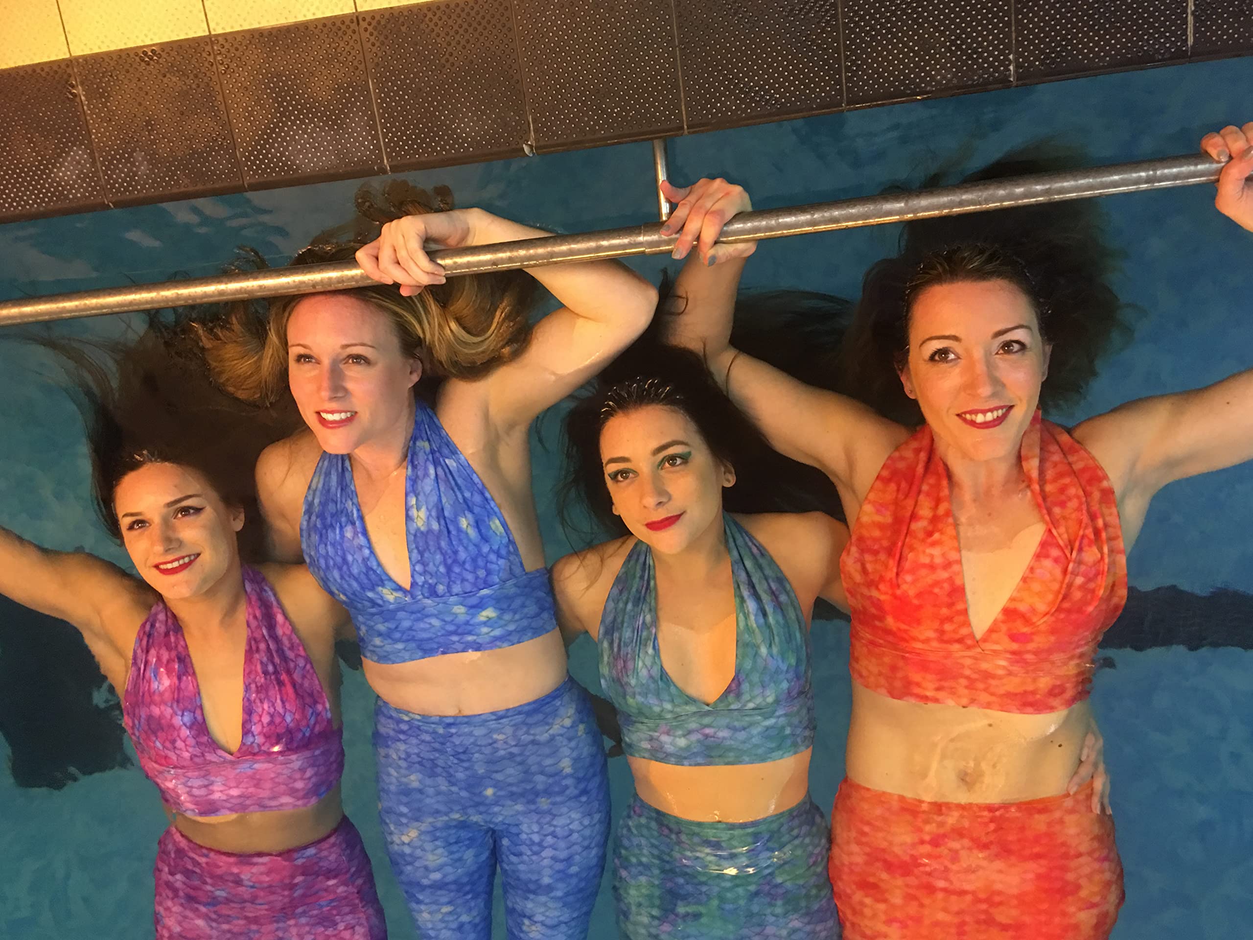 Mermaid Planet Frauen 3 Stück Lebendige Farbe Schwimmen Meerjungfrau Schwanz Top & Verschleißfest Magic Fin Monoflosse, Purple Rain, 10-12
