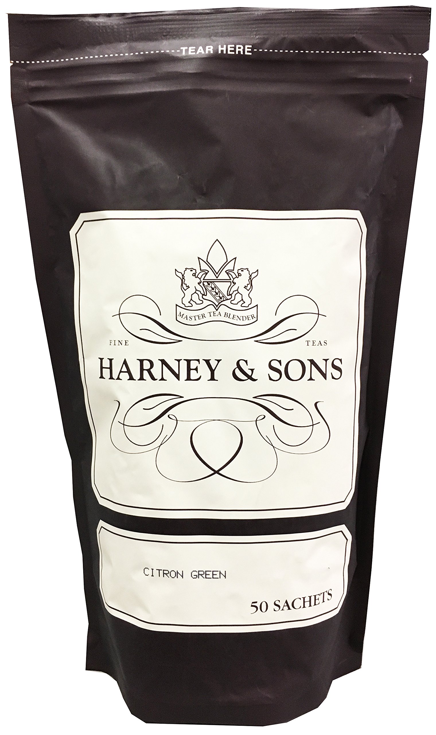 Harney & Sons Fine Teas Green Tea, Citron Green, 50 Sachets