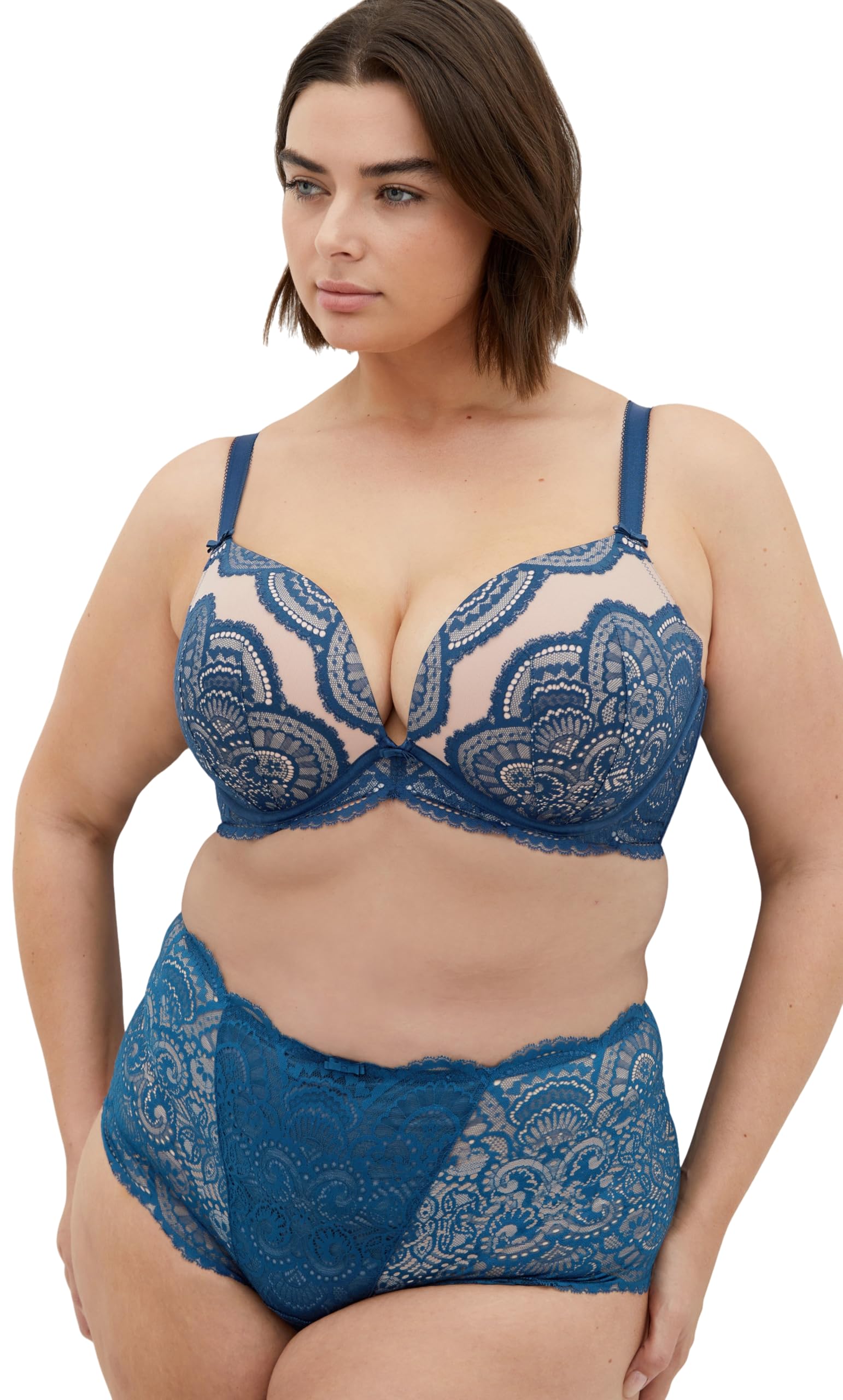 City Chic Women's Bra-Ophelia Push, Lagoon, 46DD