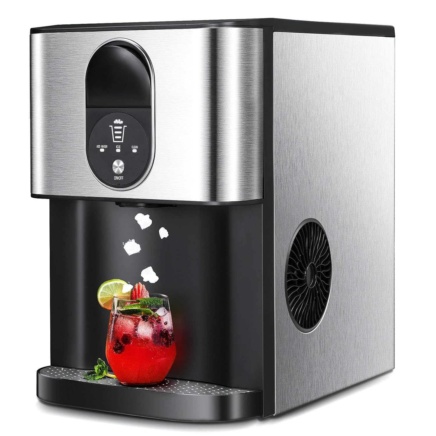 ZAFRO Countertop Nugget Ice Maker 44lbs/24H,Opal Nugget Ice Maker Machine,with Self