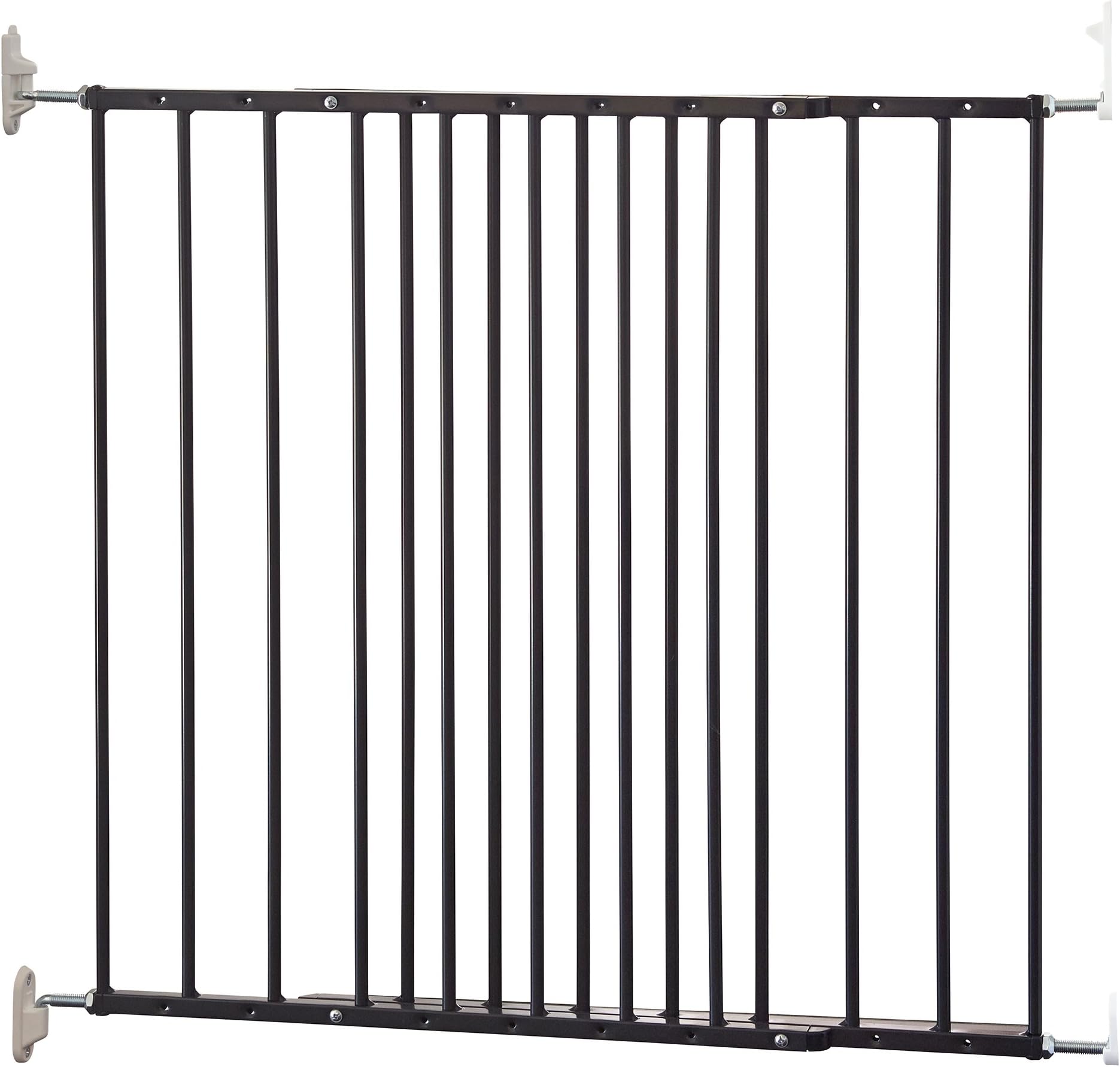 Scandinavian Pet Design Extendable Dog Gate, 62.5-106.8 cm/24.6-42 inches wide, 72 cm high, Extendable Stair Gate/Pet Gate/Safety Gate, Metal, Black, Made in Denmark