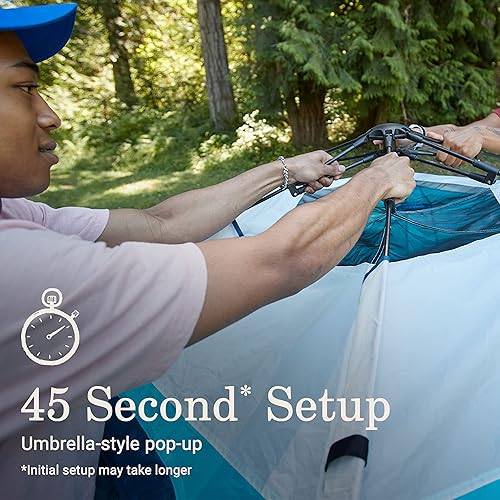 Miniatura 2 de Coleman Camp Burst - Tienda de campaña para 4 personas, estilo paraguas con fácil configuración de 45 segundos, opción de habitación oscura