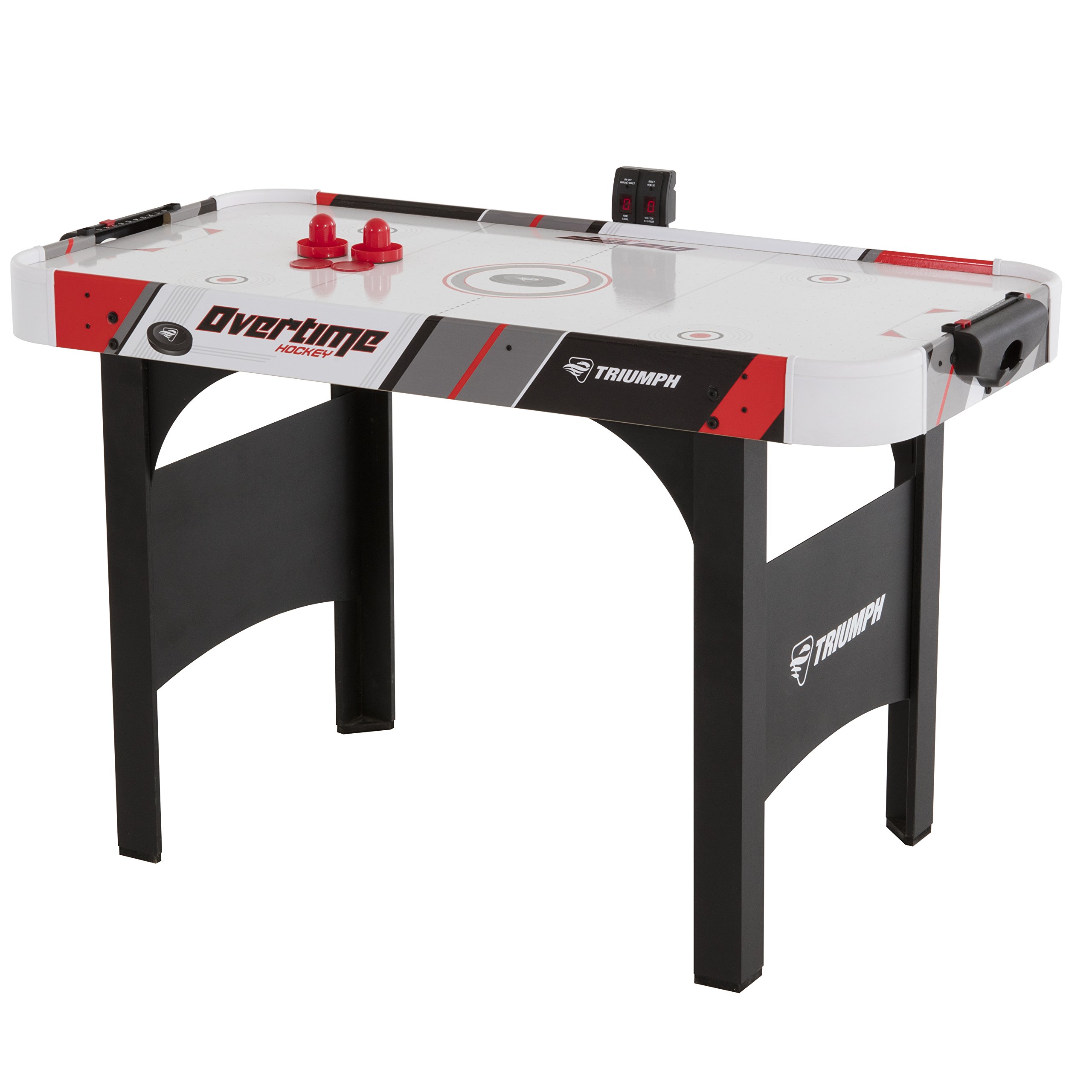 Triumph Overtime 48" Air-Powdered Hockey Table Includes 2 Strikers and 2 Pucks Perfect for Junior-Sized Players