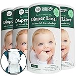 Naturally Nature Disposable Cloth Diaper Liners, Unscented, Fragrance-Free, Chlorine Free Diaper Inserts - 400 Count - (4 Rolls, 100 Sheets per Roll)