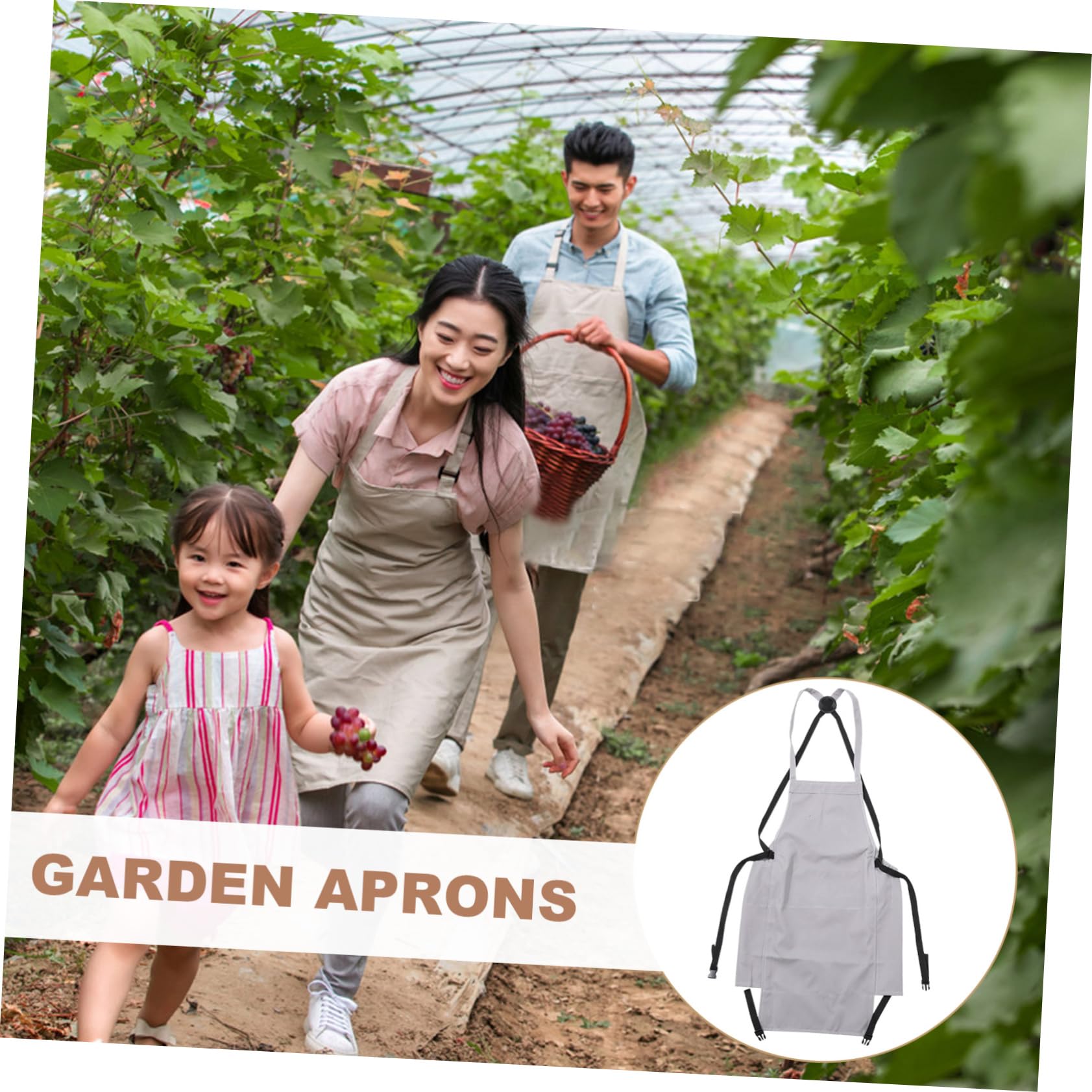 Gartenschürze Mit Taschen Für Obst Und Gemüse Verstellbarer Gürtel Oxford-stoff Ernteschürze Gartenbedarf