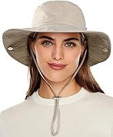 Vista 14 de Sombrero de lluvia impermeable para mujer, ala ancha, UPF50+, sombrero de sol de vaquero para hombre, plegable, suave, flexible, sombrero de playa