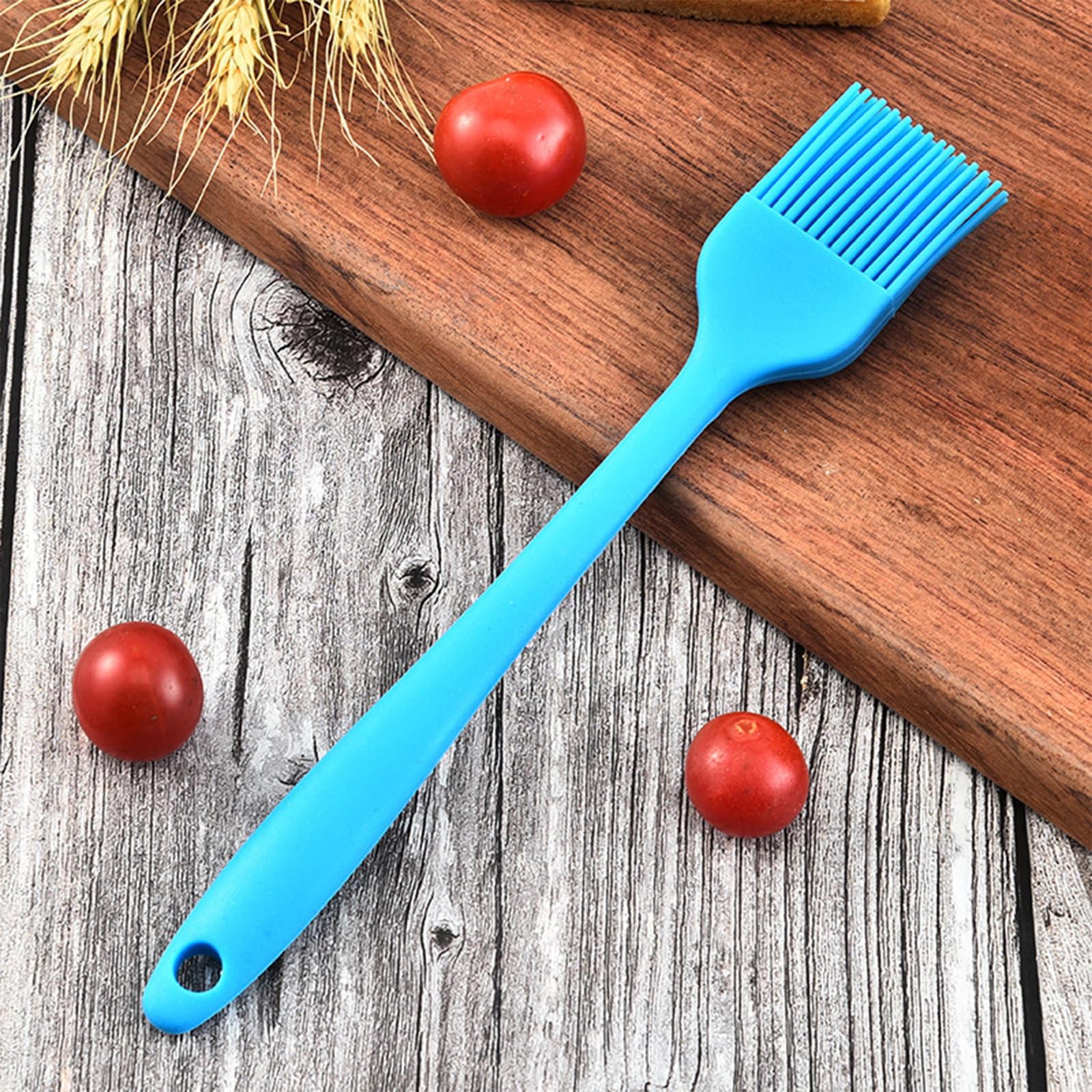 Acpetdr 5Pcs Silicone Pastry Brush, Blue, Set of 5, Silicone Handle, Non-Scratch, Dishwasher Safe - Image 4