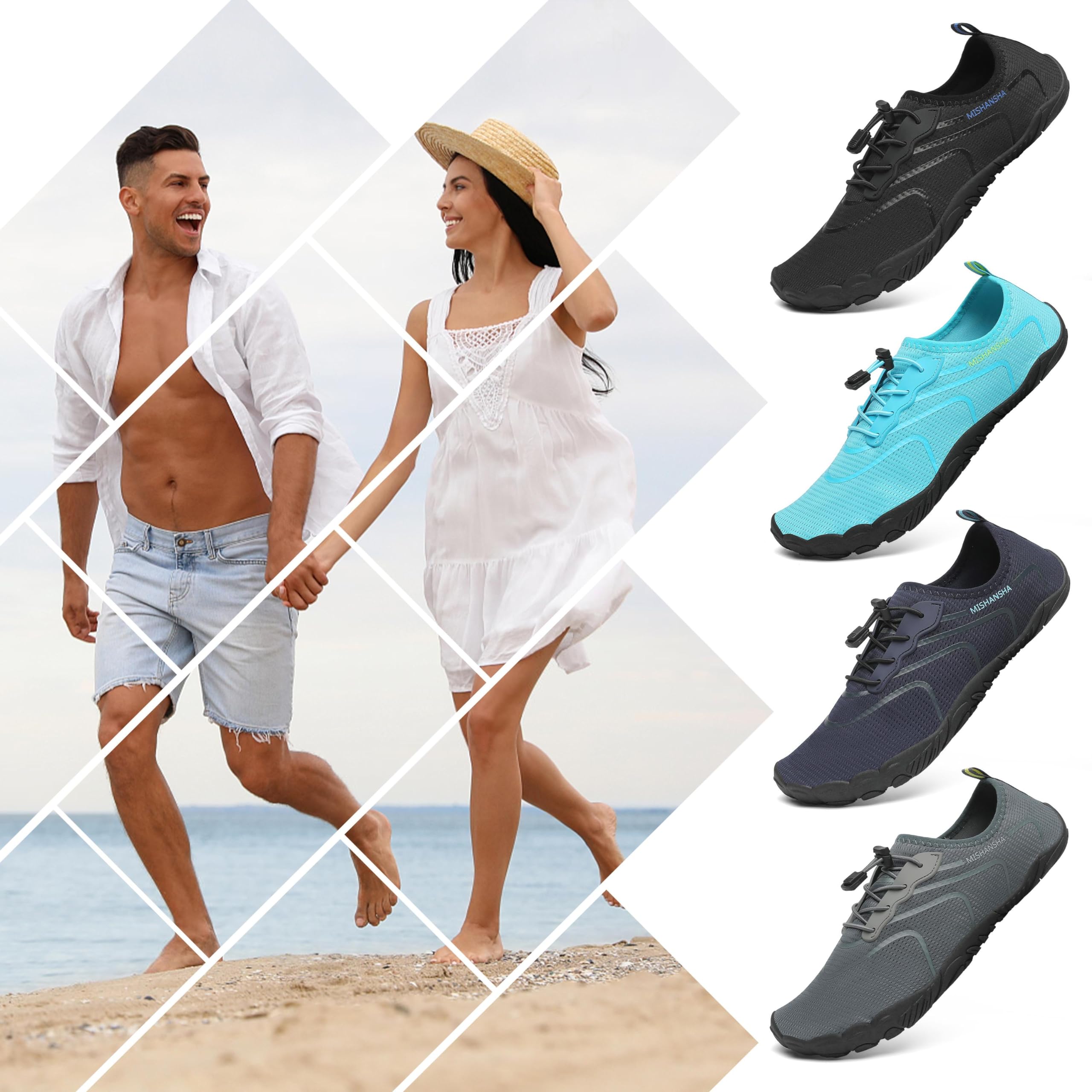Mishansha Barefoot Escarpines Hombre Verano Zapatos de Agua Mujer