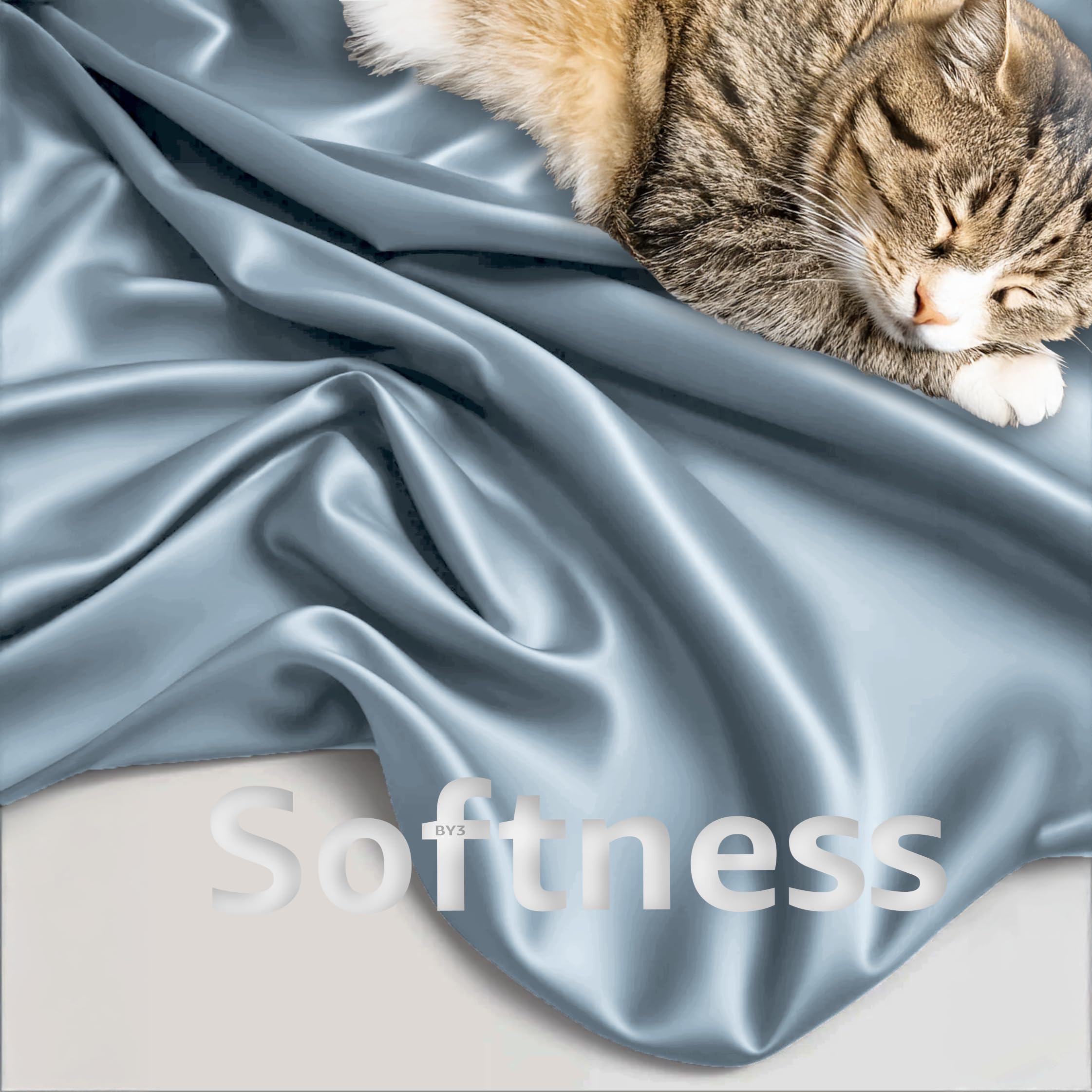 Byour3 - Cubrecama Doble Super Impermeable Animales Colcha Antimanchas Antimoho Protección Cama Individual Queen Size Anti Pelo Gato Perro Niños Manta Lavable (Azul Claro, 260x275cm - Cama 180)