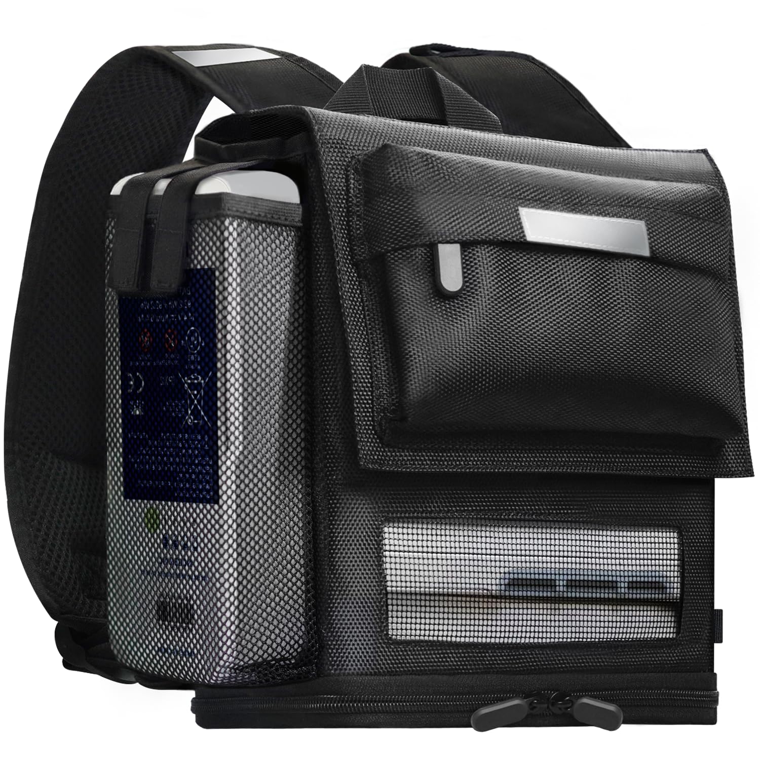 Photo 1 of Glucomfy - Ultralight and Rugged 360 Ventilated Backpack for Inogen One G5/Rove 6/OxyGo Next Portable Oxygen Concentrator - 1680D Fabric, Reflective Safety Straps, Trolley Sleeve