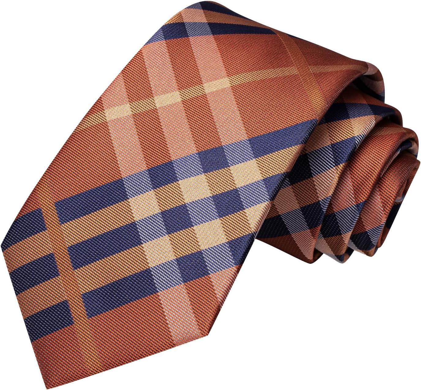 Hi-Tie 63" 70" Ties for Men Silk Extra Long Mens Ties Set and Pocket Square Cufflinks Paisley Necktie Business Wedding - Image 7