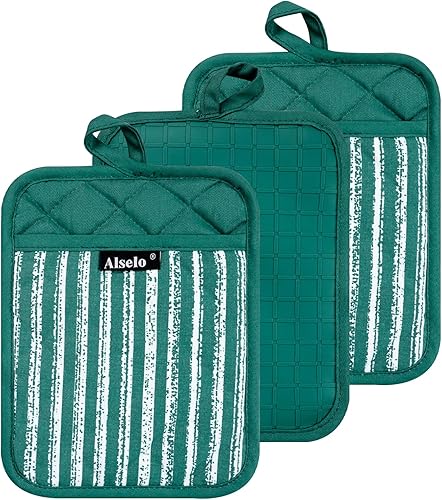 Miniatura 9 de Guantes de horno de silicona resistentes al calor 932  con guantes de cocina impermeables y antideslizantes, juego de 2 guantes de horno extra