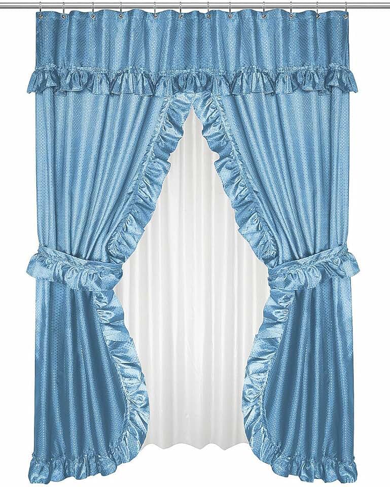 double swag shower curtain sets