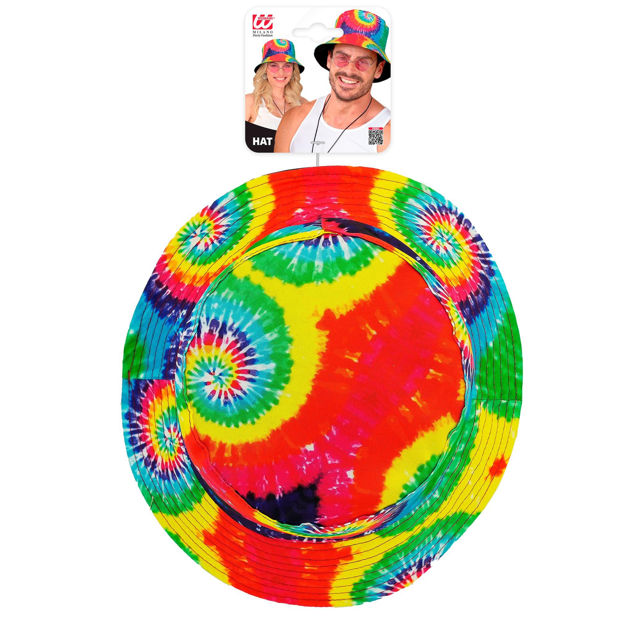 W WIDMANN MILANO Party Fashion 28576 Anglerhut Fishing hat, Tie Dye, 23 cm x 39 cm x 2 cm - Image 2