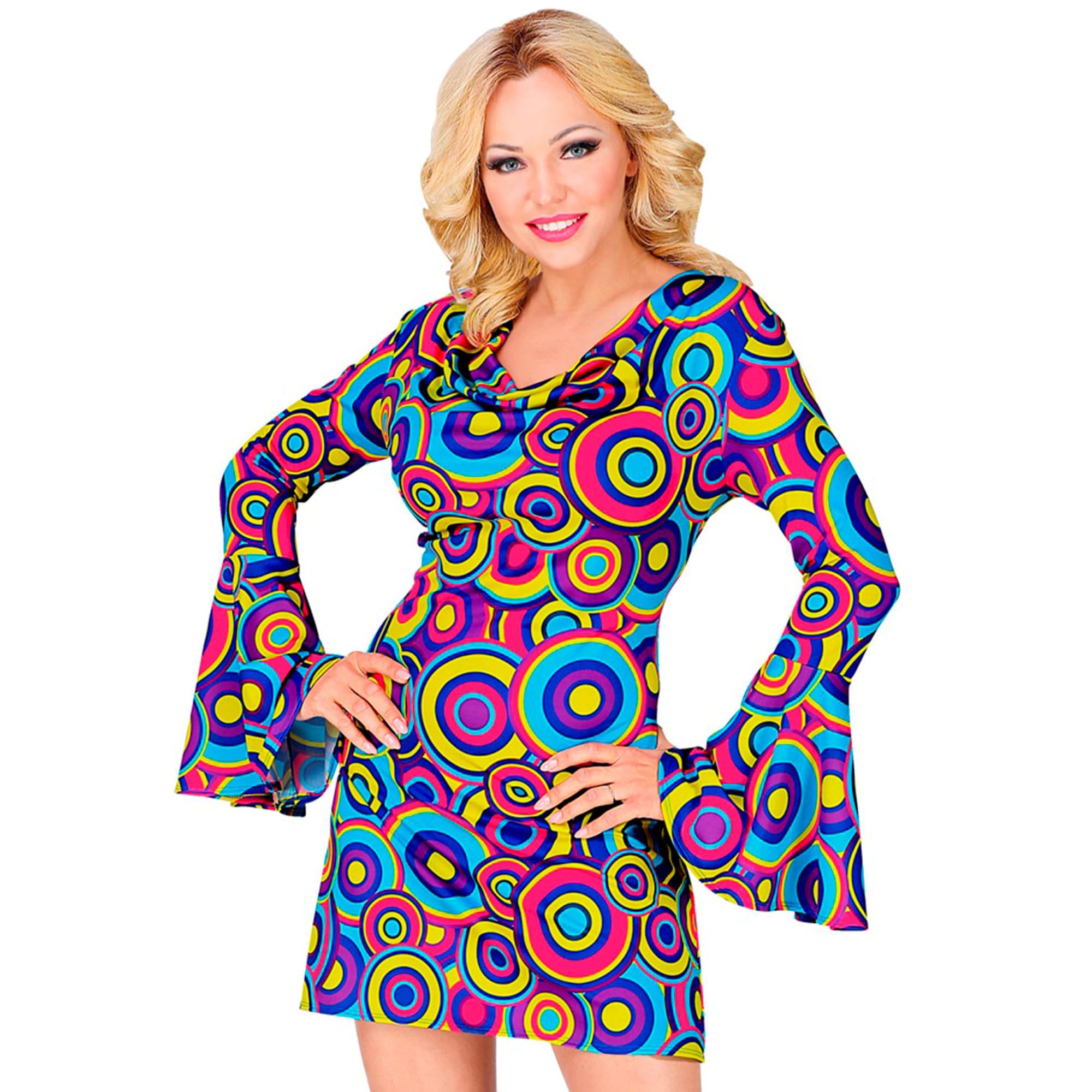 W WIDMANN MILANO Party Fashion Women's Kostüm Groovy Girl Costume, Blue, XXL — image 1