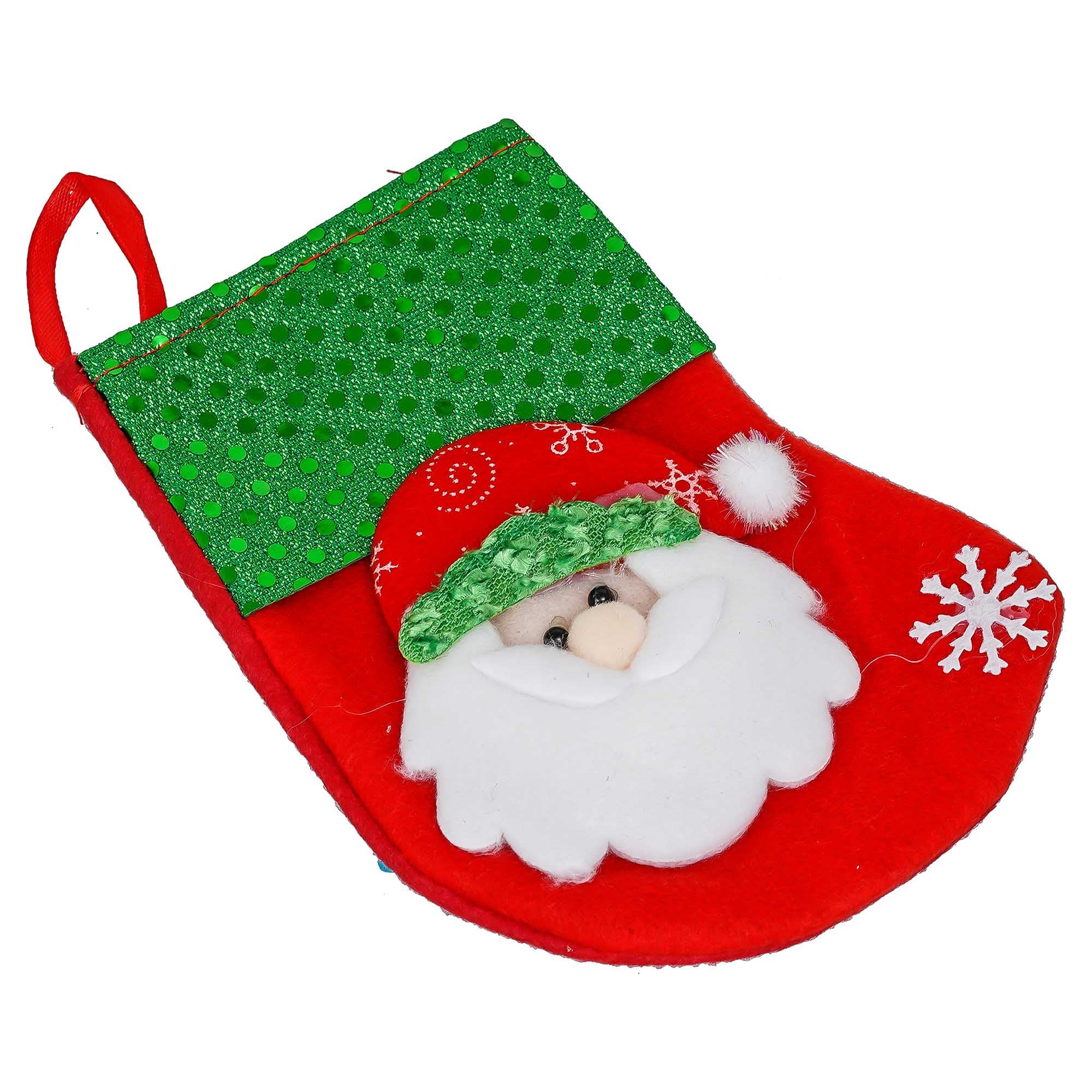 eCraftIndia Merry Christmas Stockings Santa Claus Design Socks Decoration Gifts for Women Men Kids Girls Boys Friends Christmas Decorations Items for Home Ornaments Props 4