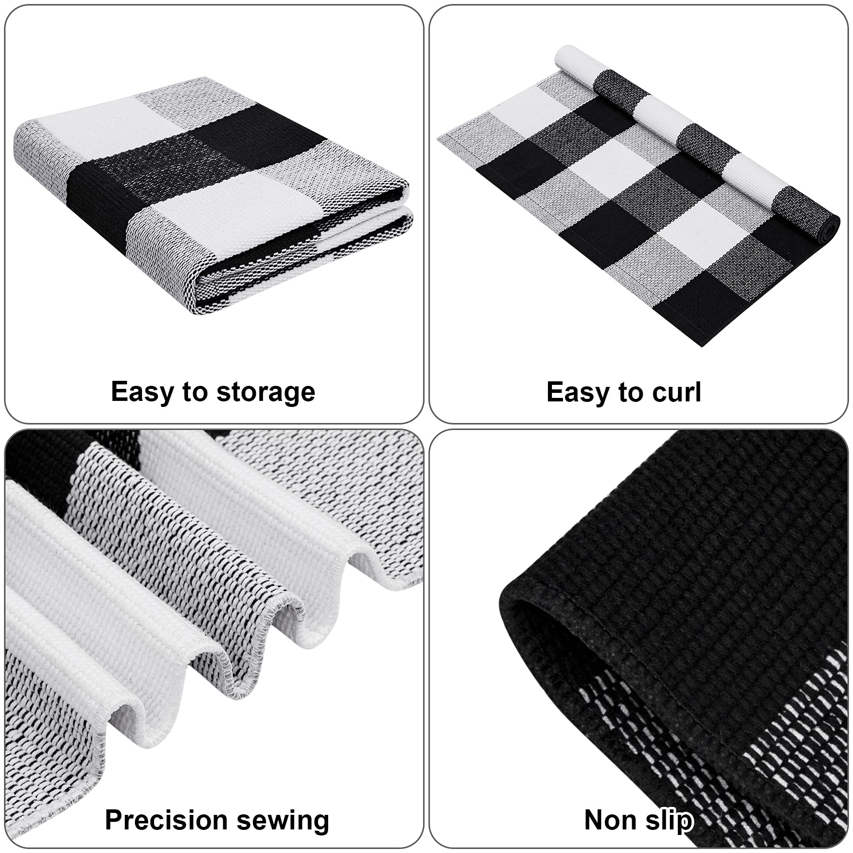 Buffalo Plaid Fall Doormat - Front Door Decor -6