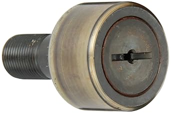 McGill CF2 Cam Follower, Standard Stud, Unsealed/Slotted, Inch, Steel, 2" Roller Diameter, 1-1/4" Roller Width, 2" Stud Length, 7/8" Thread Size, 3-9/32" Overall Length, 0.875" Stud Diameter