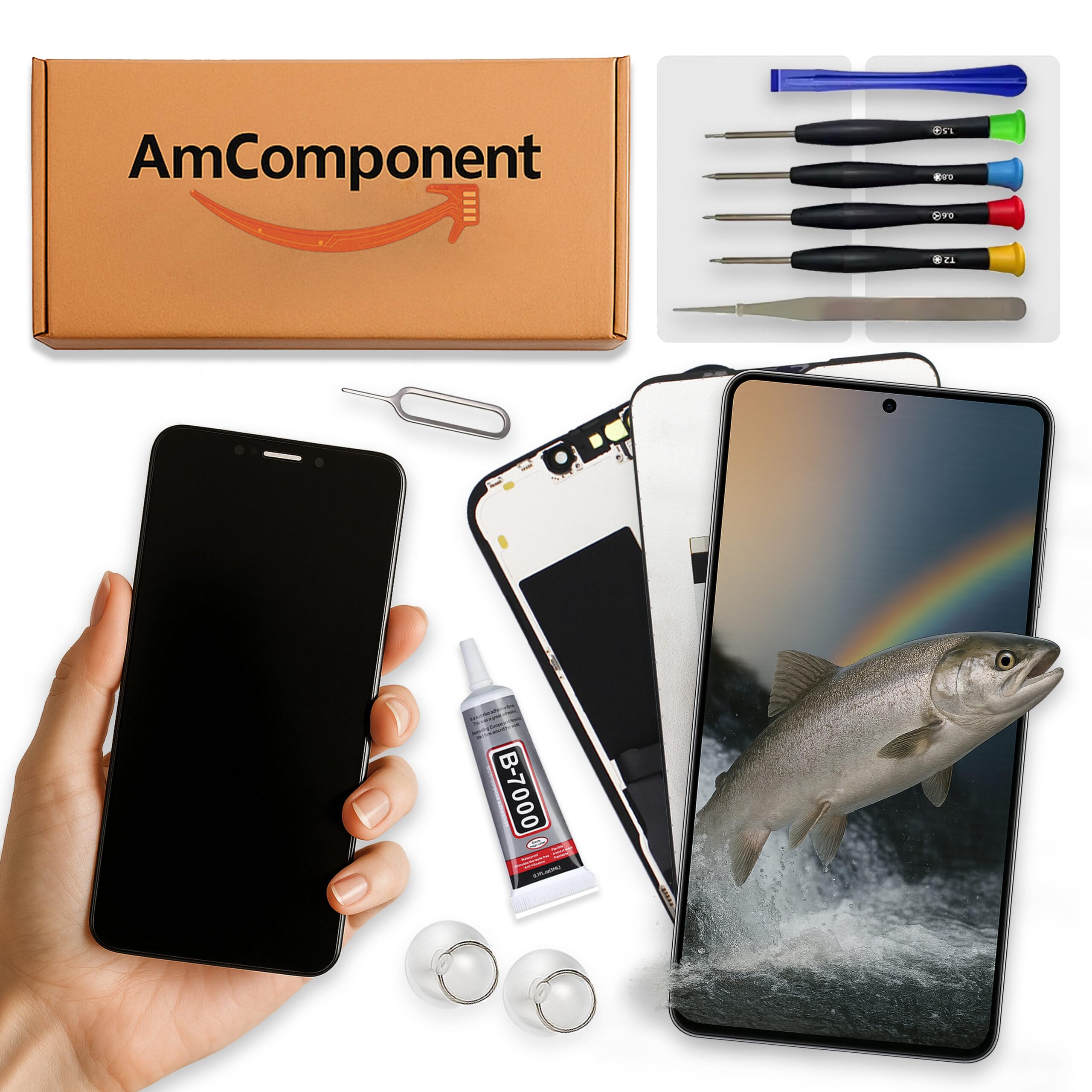 COVER FRAME DISPLAY PER HUAWEI P8 LITE 2017 HONOR 8 LITE CORNICE PRA-LX1 LX3 BLU - Foto 5