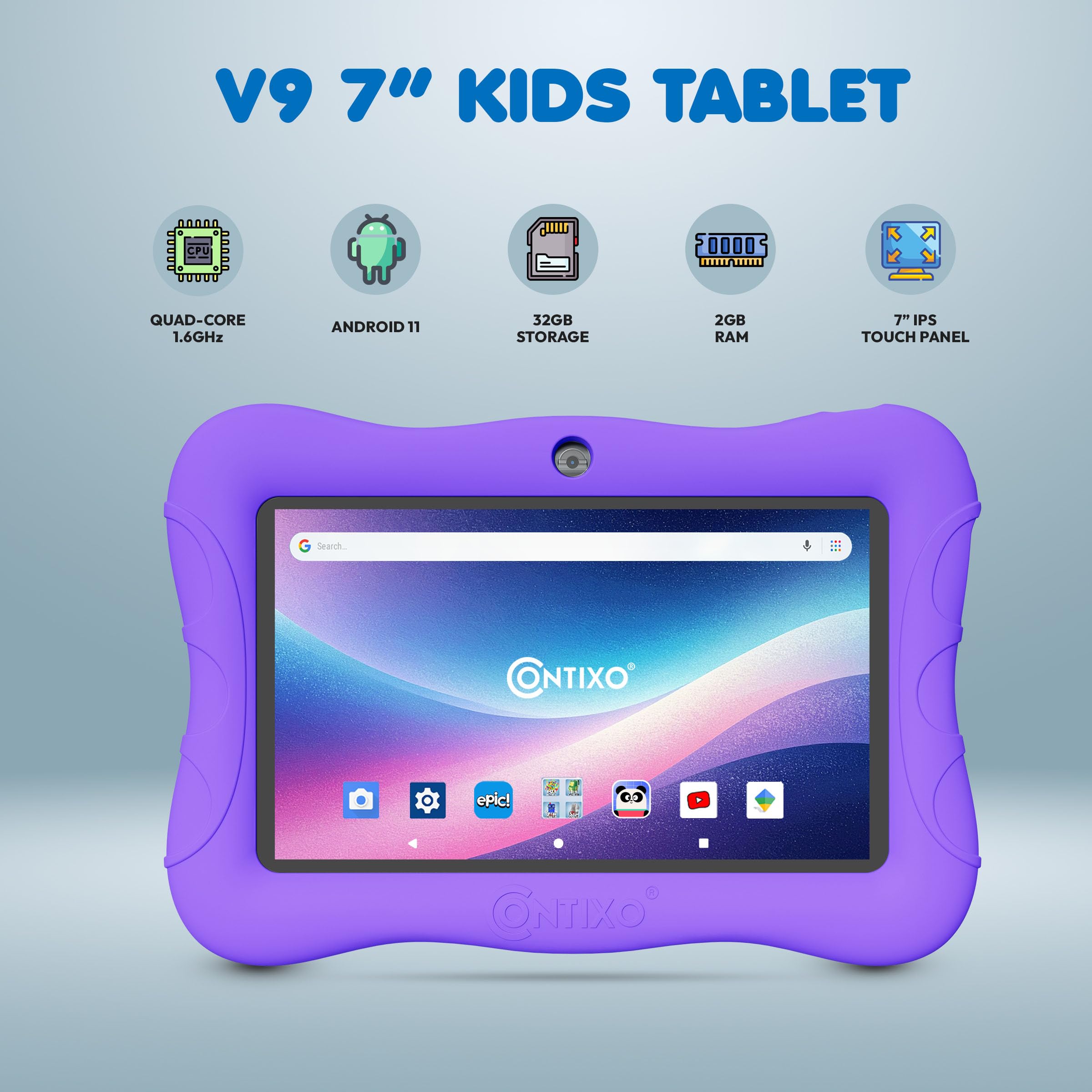 Amazon.co.jp: Contixo 7インチキッズタブレットバンドル - Android