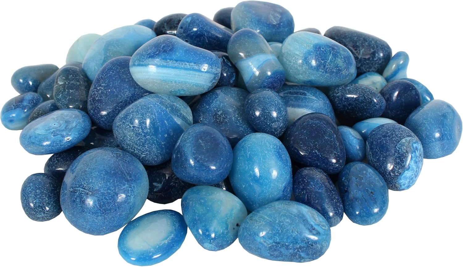 2 Pounds Decorative Stones, Rocks, Natural Polished Smooth Surfaces for Aquarium, Vases, Flower Bed and Landscaping Mixed (Purple)