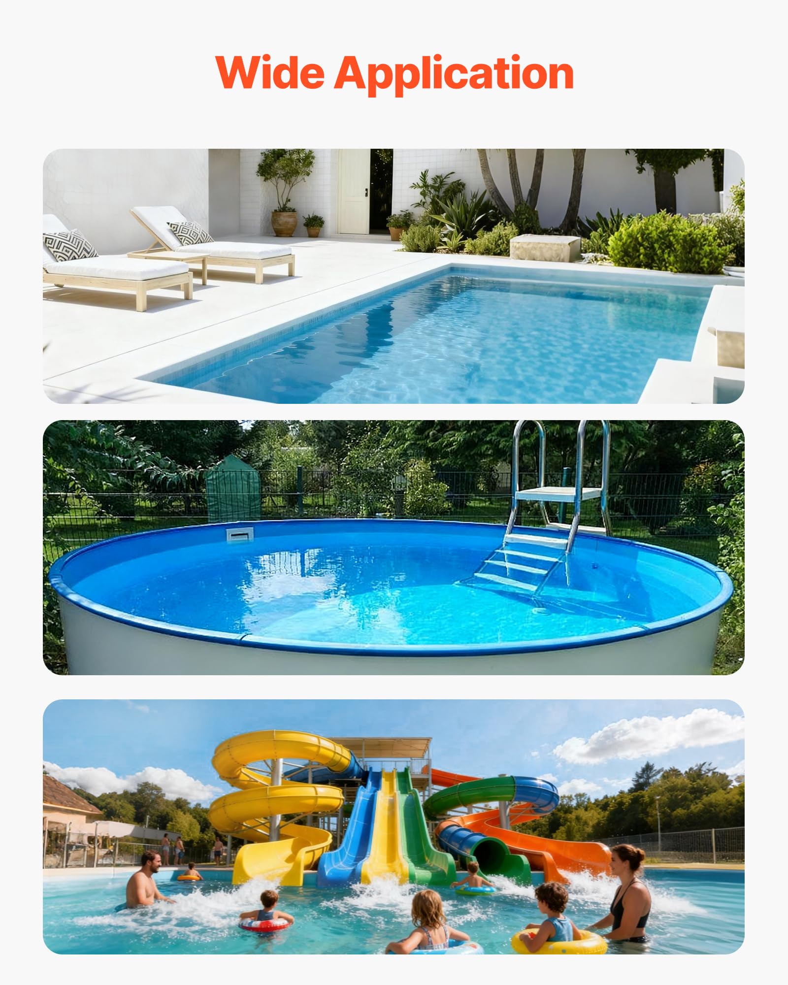 VEVOR Filtro de Arena de 535 mm y 189,3 LPM, para Piscinas Elevadas Enterradas, PE, con Válvula Multipuerto de 7 Vías, Retrolavado, Enjuague, Recirculación, Desagüe, Invierno y Modos Cerrados