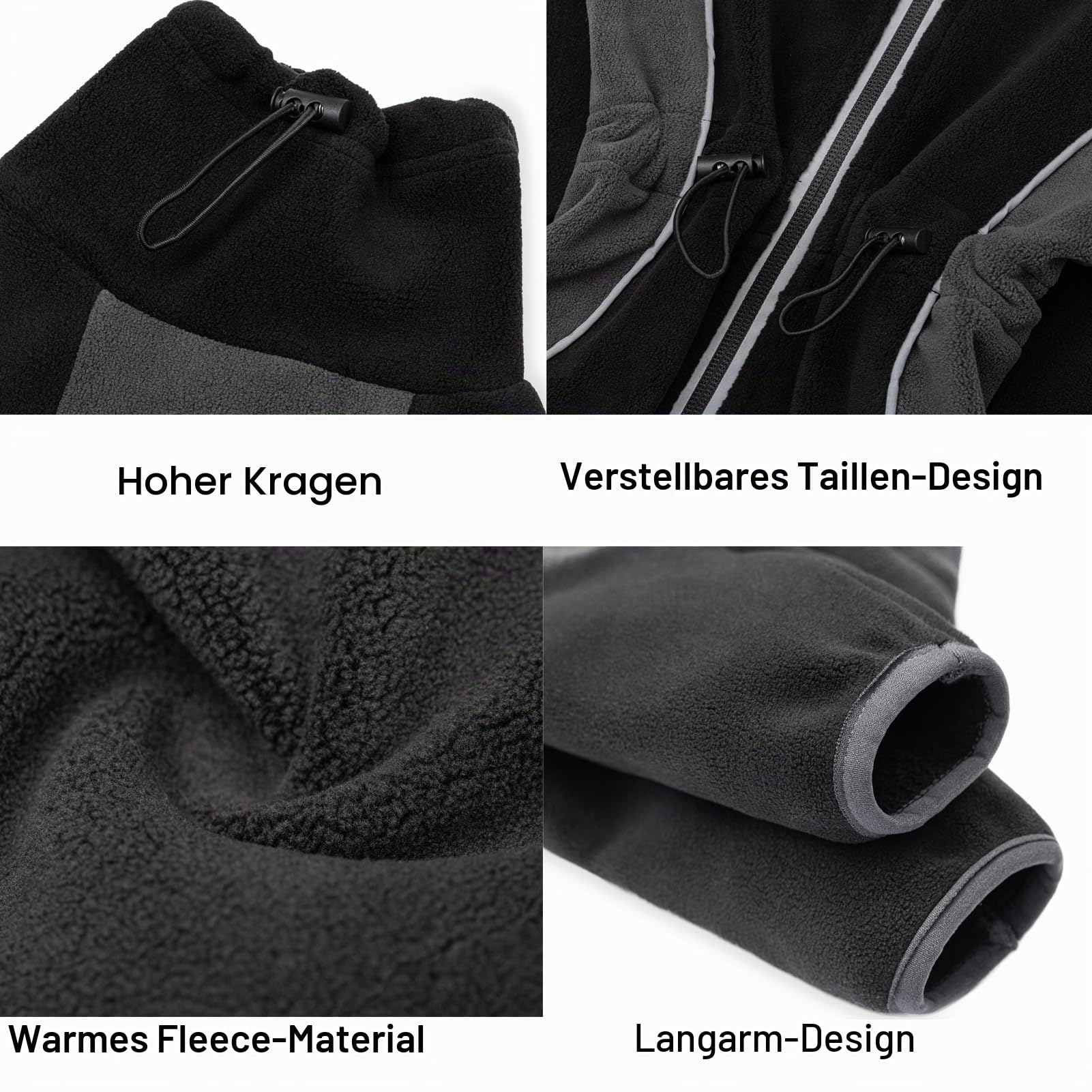 Fleece-Mantel für kleine und mittelgroße Hunde – Pullover, Pyjama, Overall mit Beinen, Winddicht, warm, kaltes Wetter, Ganzkörperweste, gemütlicher Schneeanzug, Bekleidung, Outfit, Kleidung
