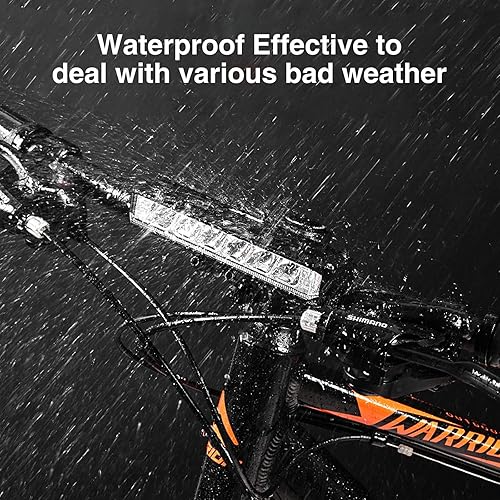 Miniatura 4 de Luz de bicicleta de 1800 lúmenes, luces delanteras y traseras para bicicleta de noche, luz de bicicleta recargable por USB súper brillante con haz