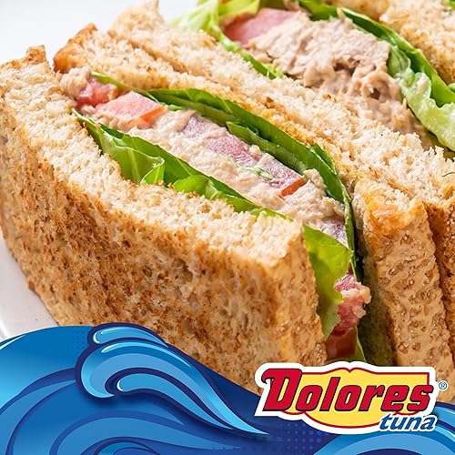 Miniatura 7 de Dolores Atún en trozos de atún claro de aleta amarilla en agua, atún enlatado de 5 onzas, paquete de 24