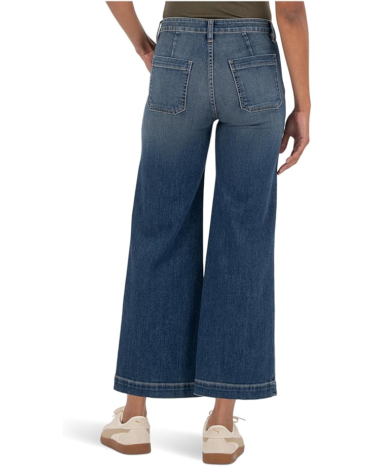 KUT from the Kloth Charlotte High-rise Wide Leg Pork Chop-wide Hem In Reflective - #2 of 4