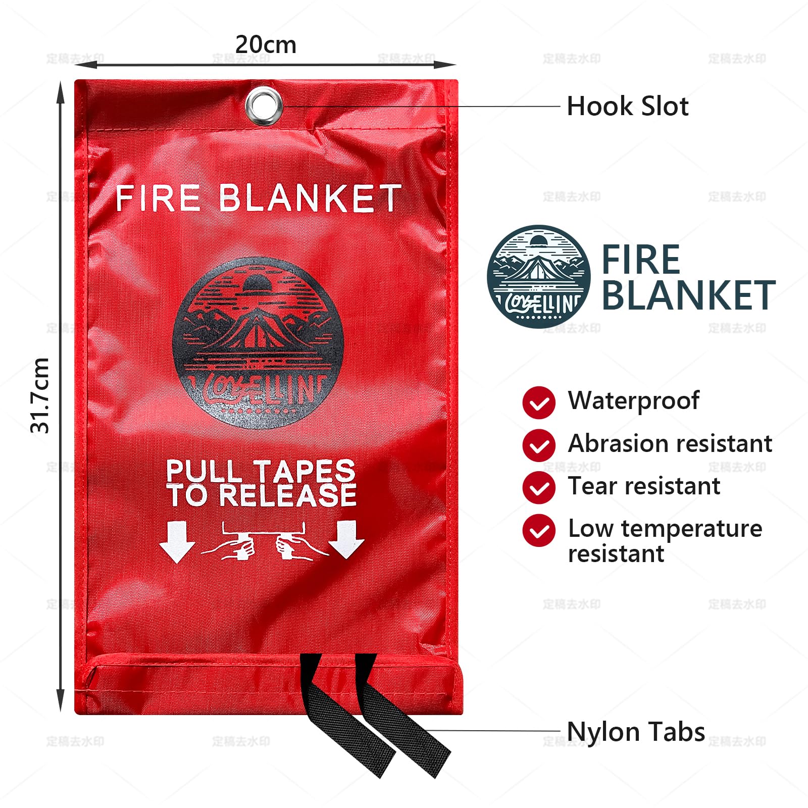 Prepared Hero Emergency Fire Blanket - 2 Pack - Fire Suppression Blanket For Kitchen 40 X 40 For Home Fiberglass Fire Blanket 40
