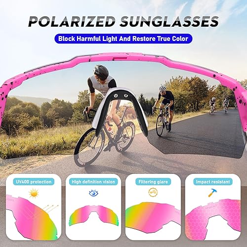 Miniatura 2 de Sports Polarized Sunglasses, UV 400 Protection Sun Glasses Women, Mens Glasses for Cycling Biking Running