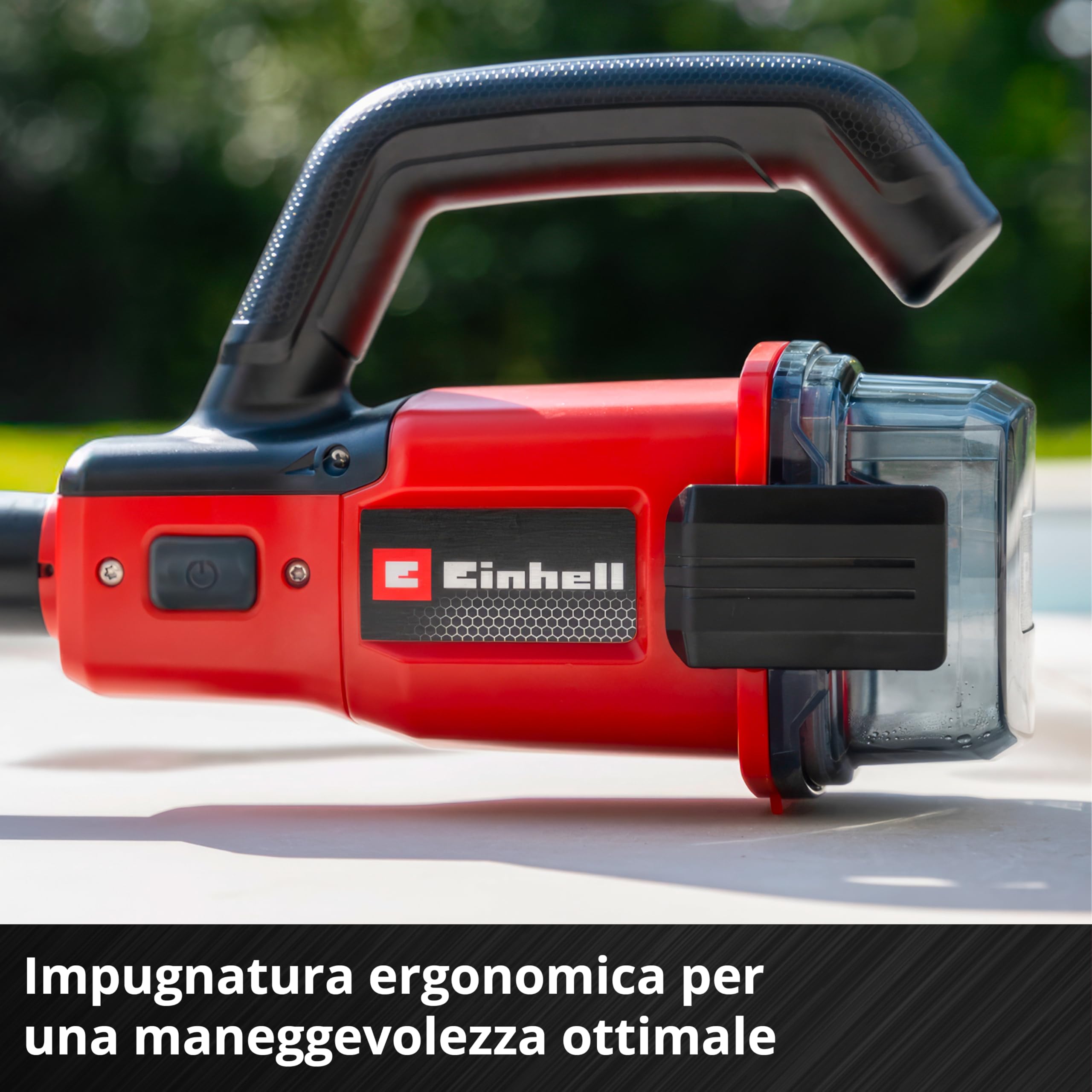 Einhell Aspiratore per piscina a batteria GE-PV 18/42 Li T-Solo PXC (18V, vano batteria impermeabile, piastra 32 cm, telescopico fino a 220 cm, filtro, con accessorio piccolo, batteria non inclusa)