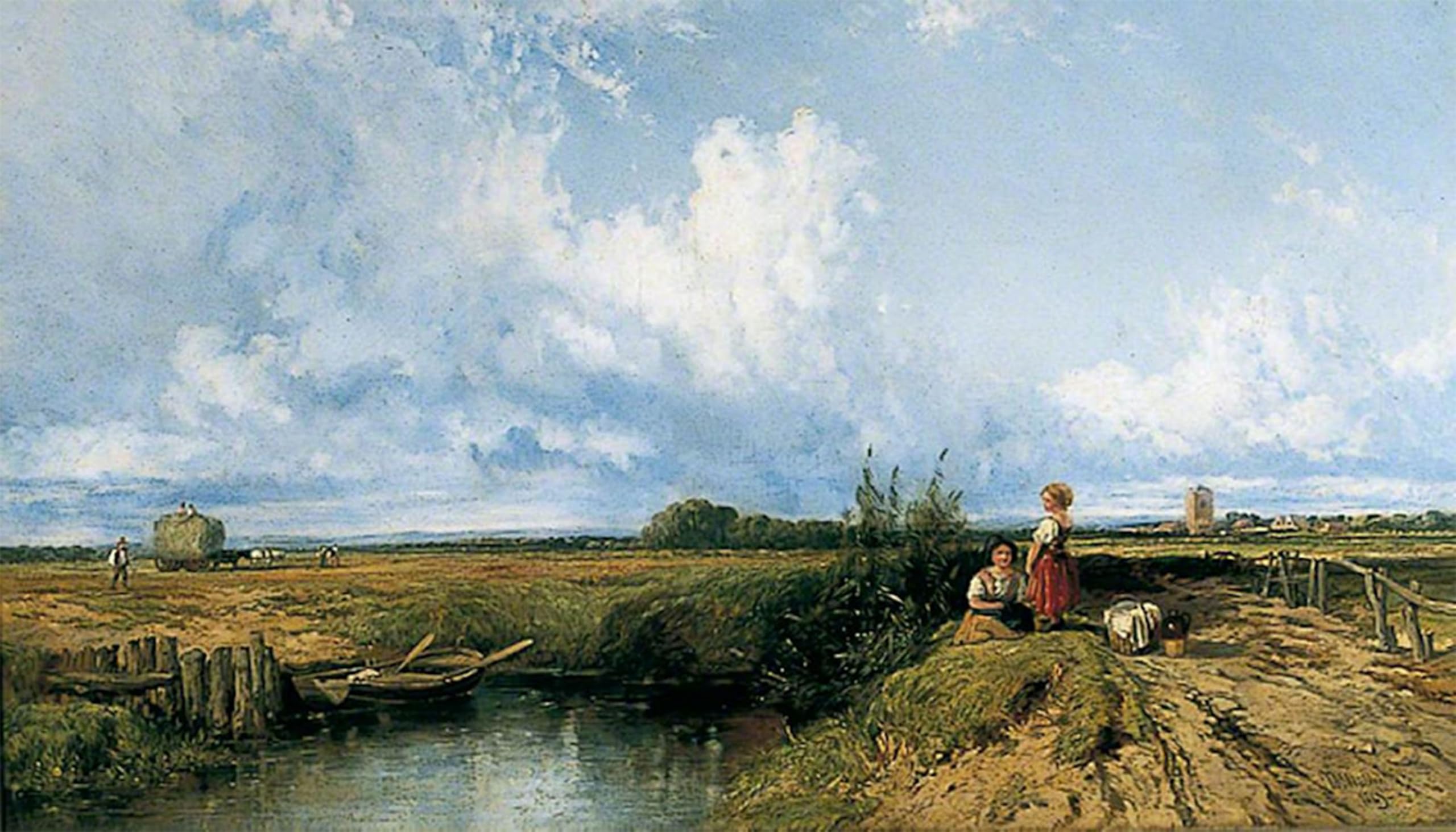 POSTERIIk Vintage Classic Picture Landscape Artwork Rural Scene by William Muller Portrait Canvas Painting for Office Home Decor 60x90cm