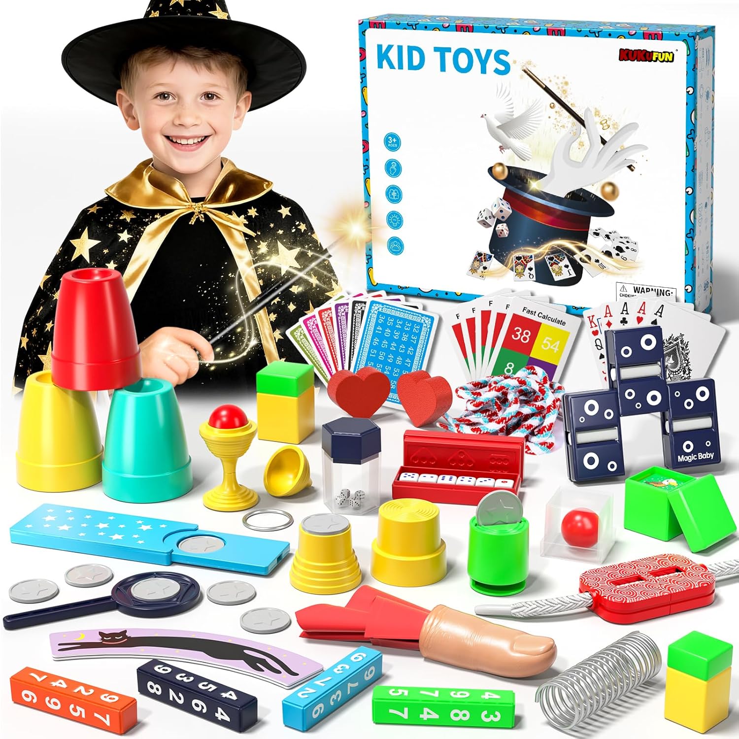 Magic Kit for Kids 30 in 1 Magic Set 116+ Magic Tricks Magic Toys with Step-by-Step Video Instructions for Beginners and Kids Magic Trick Kit Christmas Halloween Birthday Gifts for Boys Girls