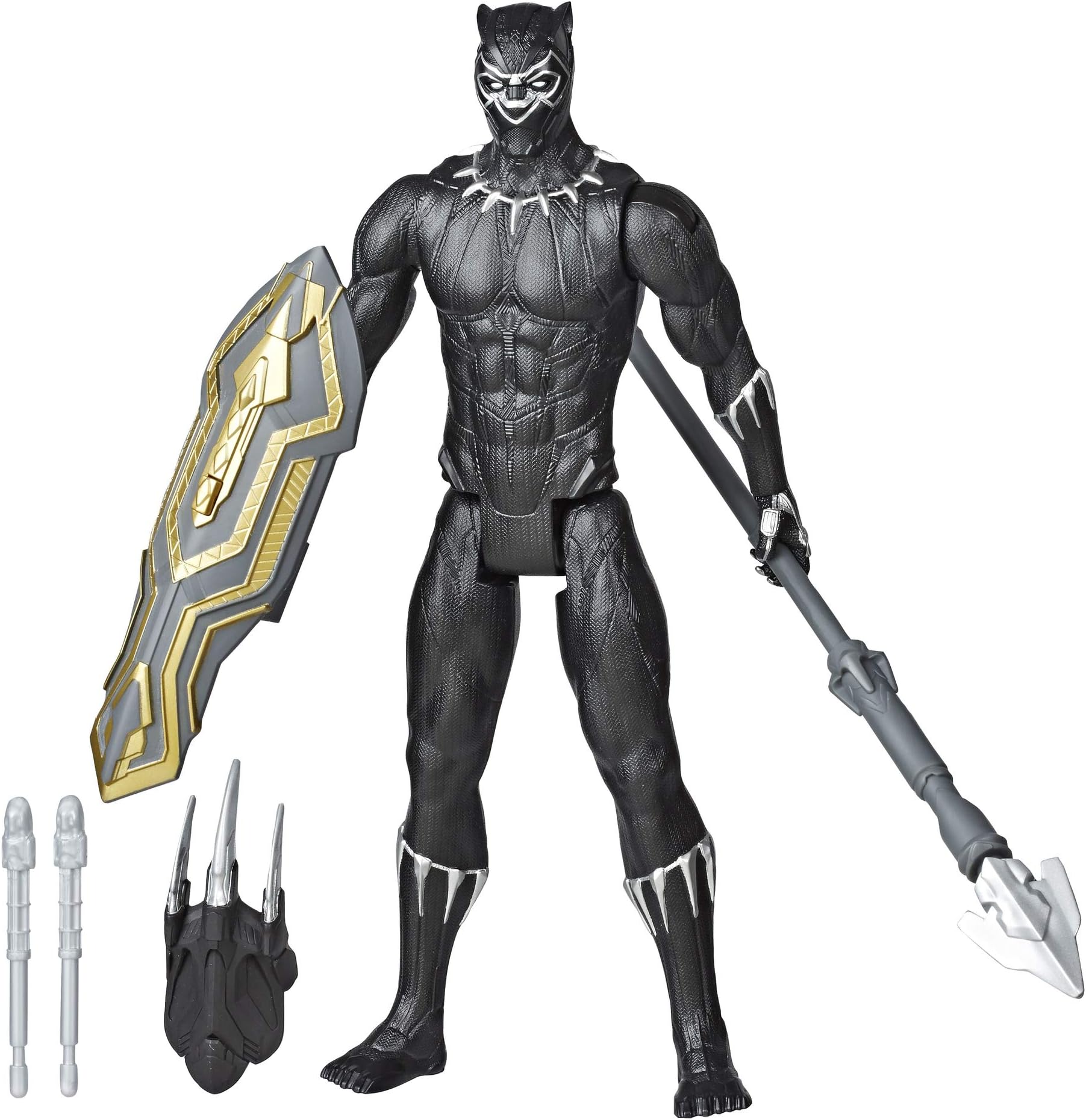Marvel Avengers Titan Hero Series Blast Gear Deluxe Black Panther Action Figure, 12-Inch Toy, Inspired By Marvel- Comics, For Children Aged 4 And Up